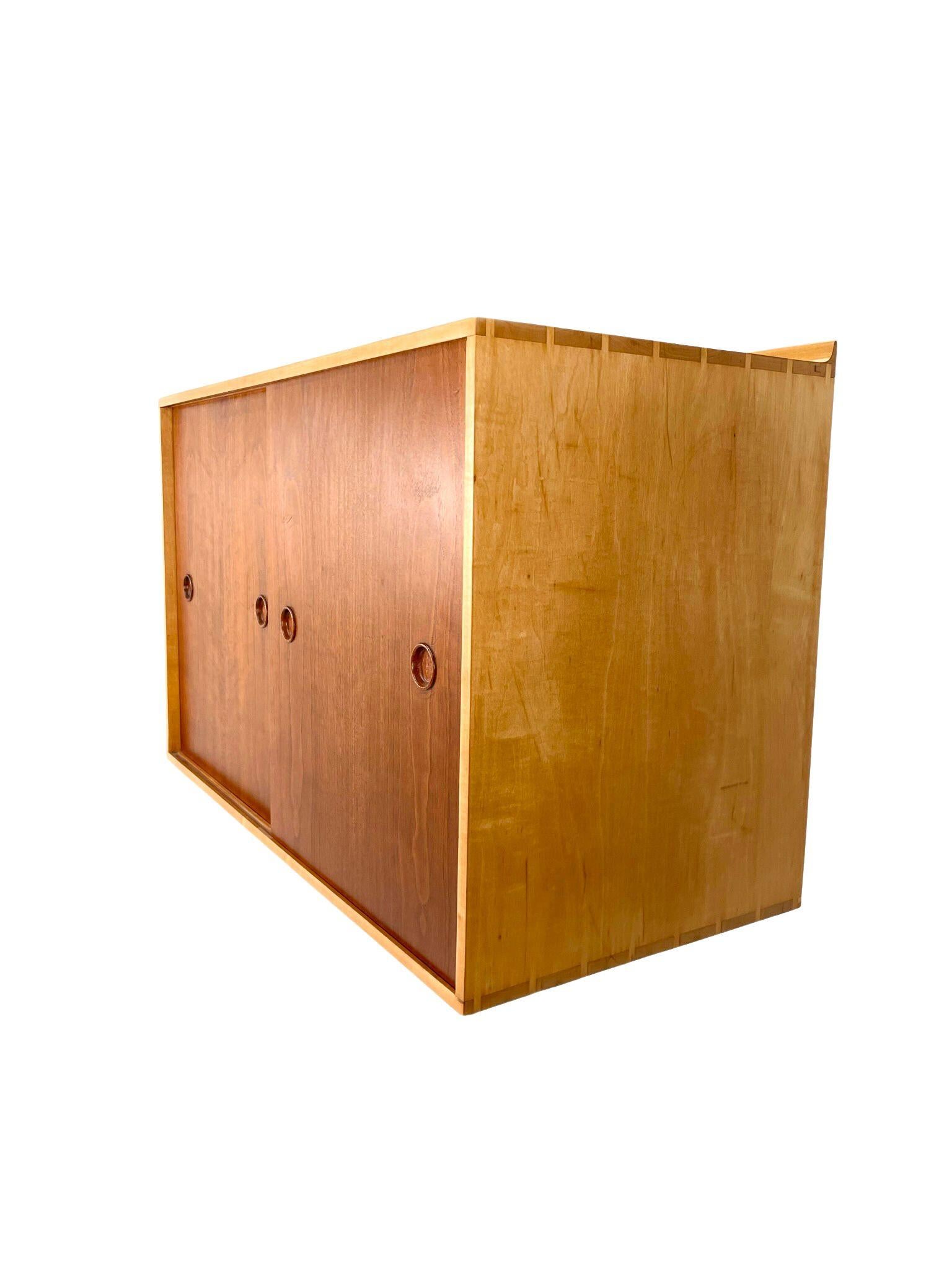 Mid-Century Modern Wall Mounted Cabinet/Console by Finn Juhl for Baker, Teak and Maple