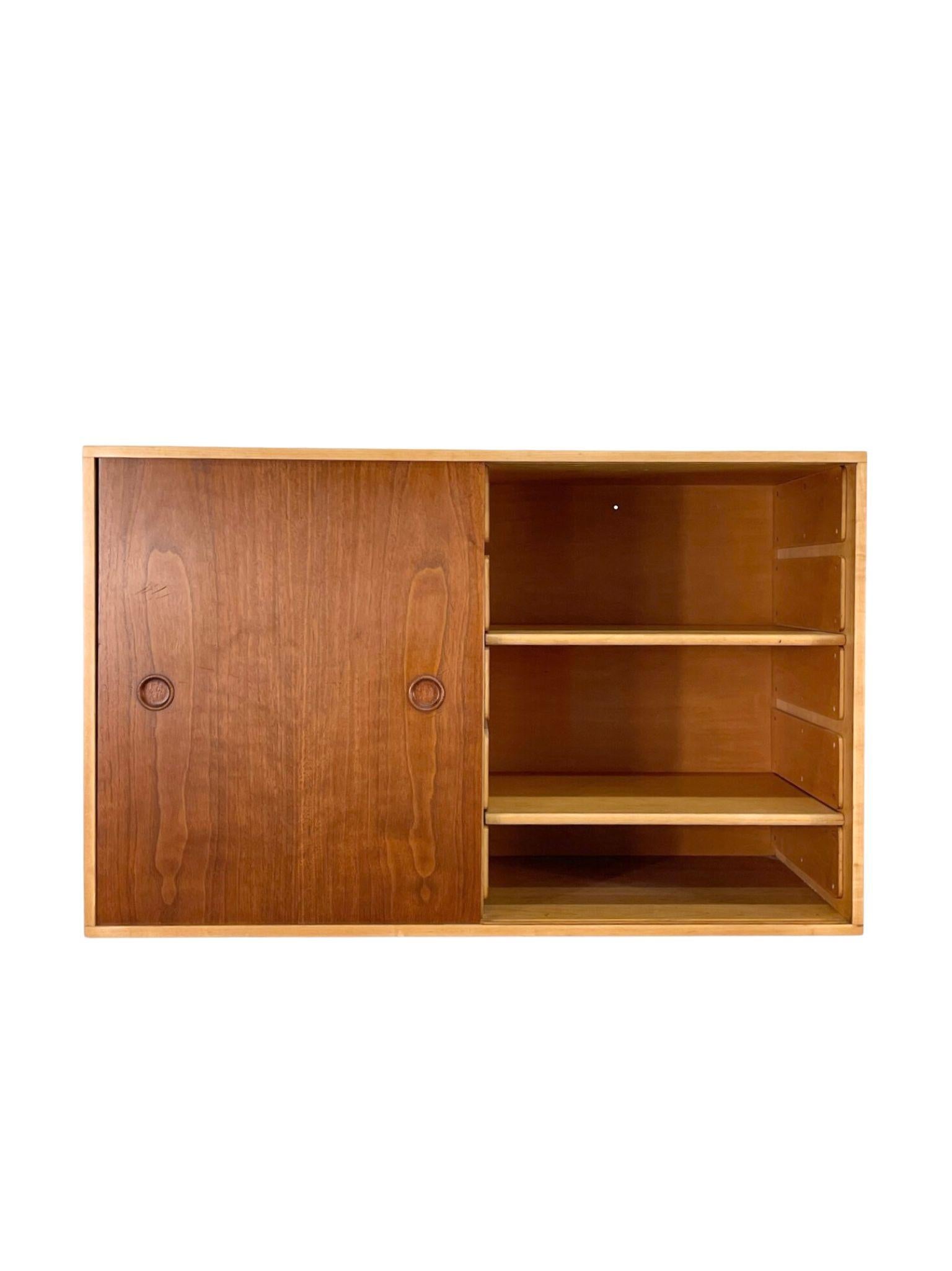 American Wall Mounted Cabinet/Console by Finn Juhl for Baker, Teak and Maple