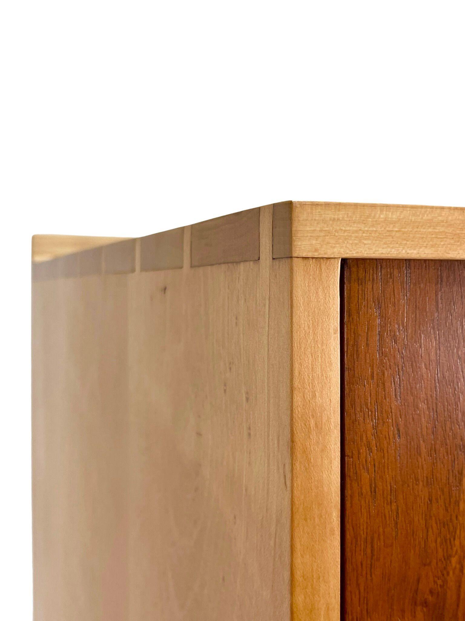 Wall Mounted Cabinet/Console by Finn Juhl for Baker, Teak and Maple 3
