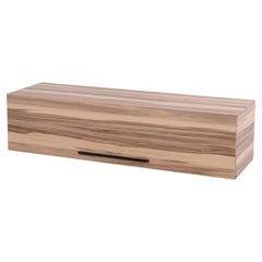 Wall-mounted cabinet in acacia wood with 2 compartments