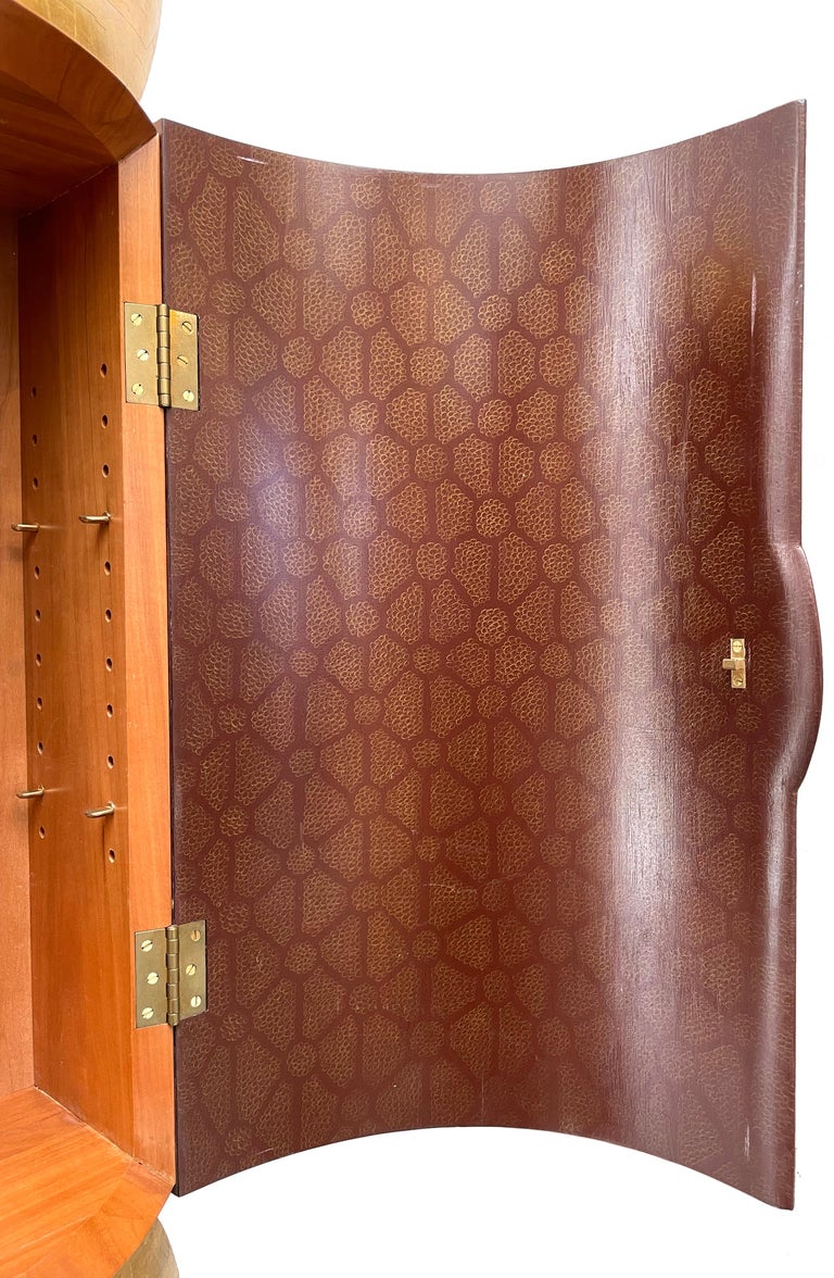 WallMounted in Burl and Gilt Wood by Michael Graham For Sale