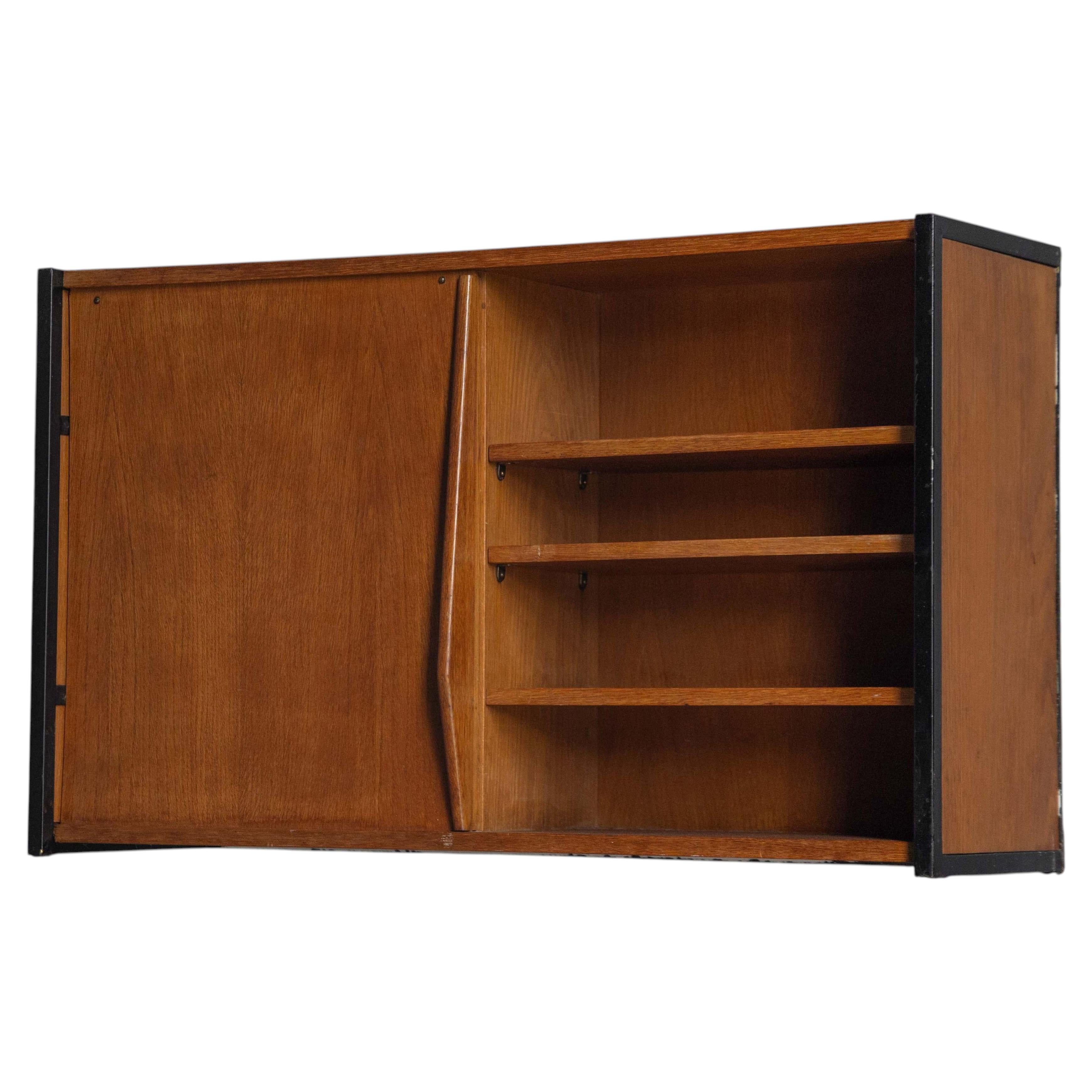 Pre-owned Charlotte Perriand Wall Mounted Cabinet In The Style Of , France, 1950s In Brown