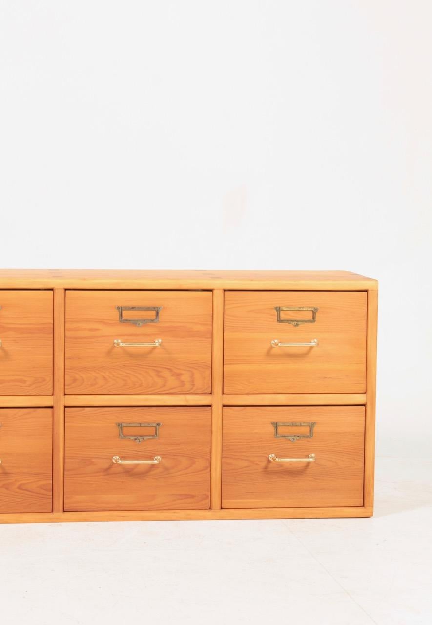 Scandinavian Wall-Mounted Cabinet Solid Pine by Rud Rasmusen, 1940s For Sale
