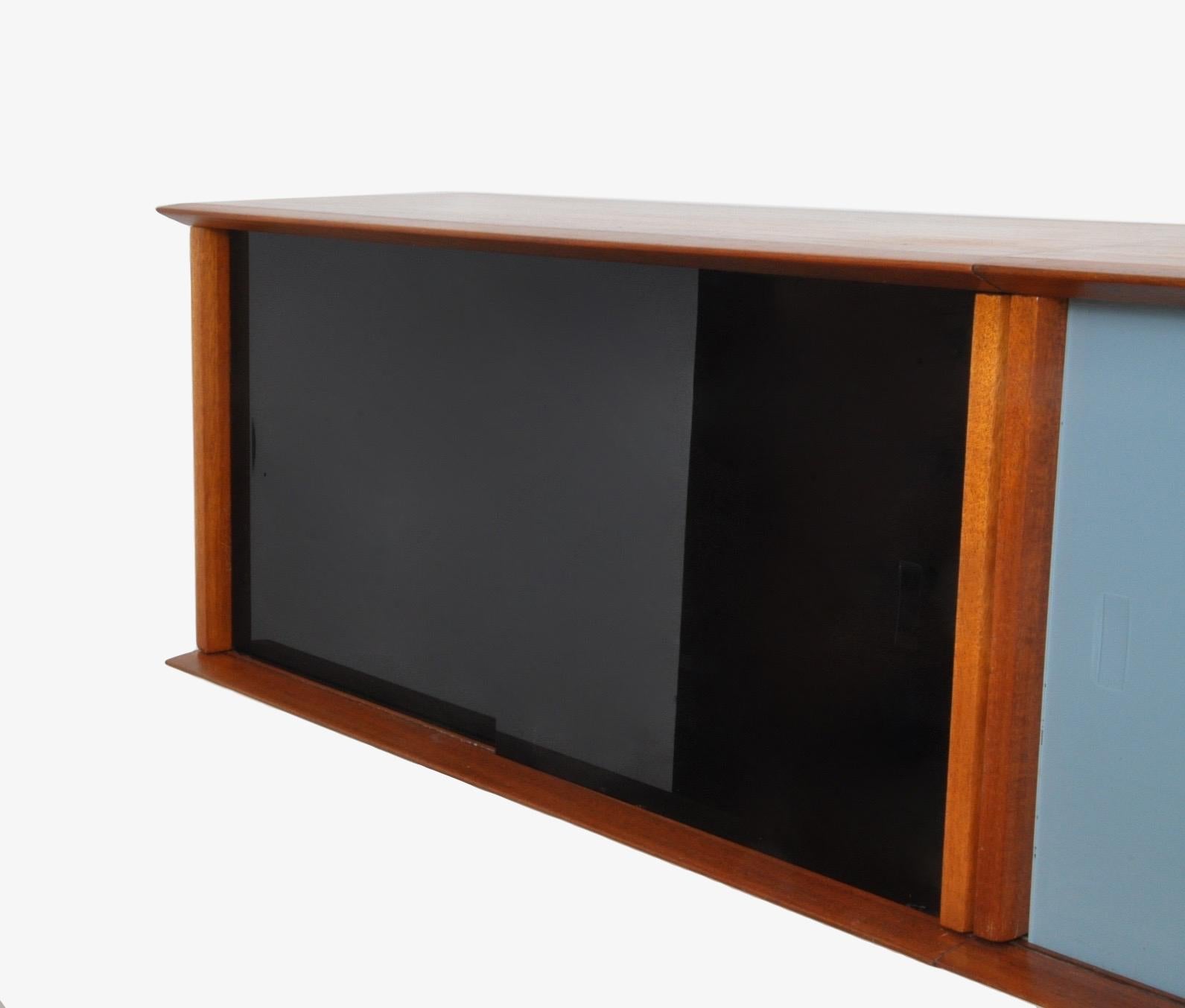 wall mounted cabinet with glass doors