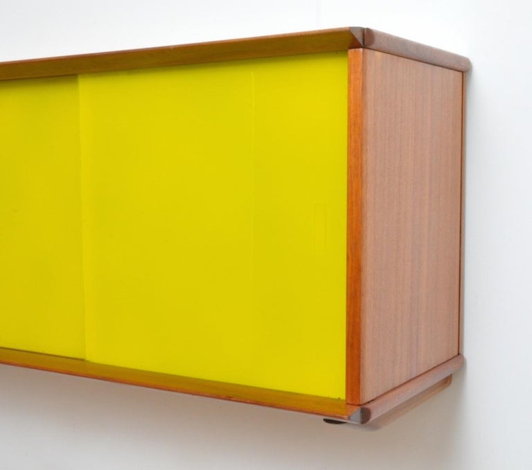 Wall Mounted Cabinet With Glass Doors By Didier Rozaffy For Oscar