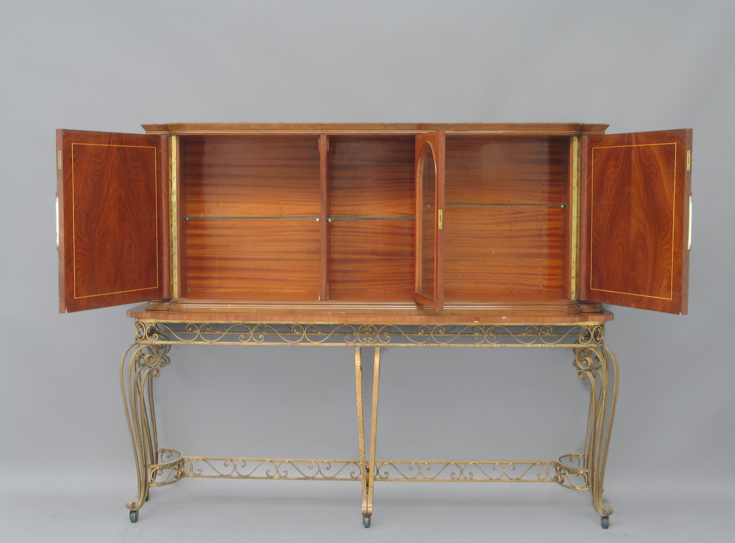 Modern Wall-Mounted Cabinet with Movable Console Table by Francesco Bisacco For Sale