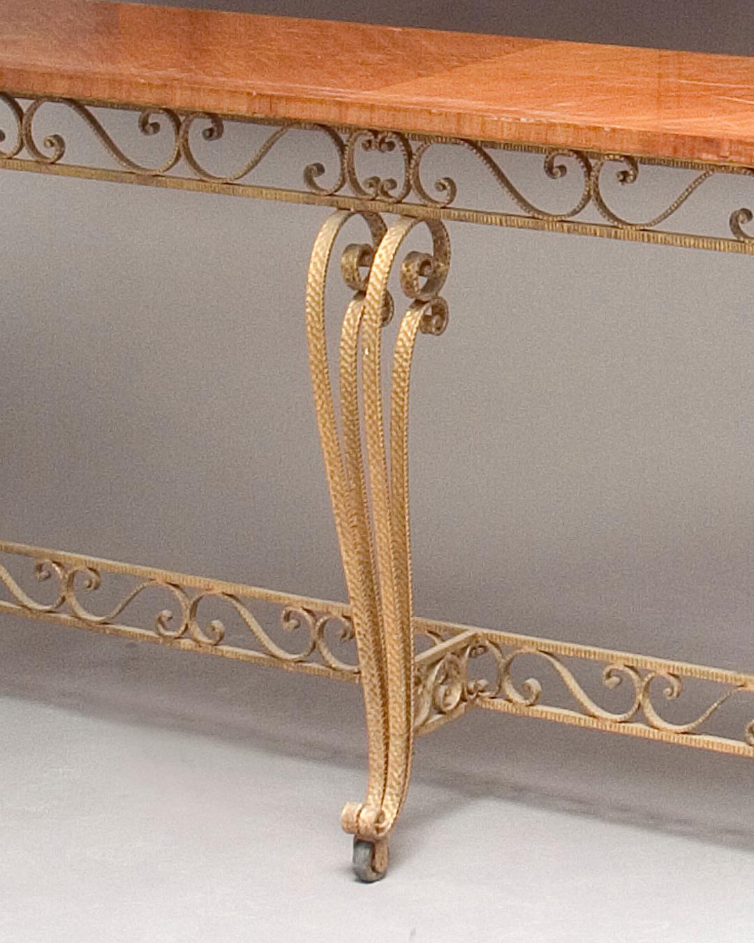 Italian Wall-Mounted Cabinet with Movable Console Table by Francesco Bisacco For Sale