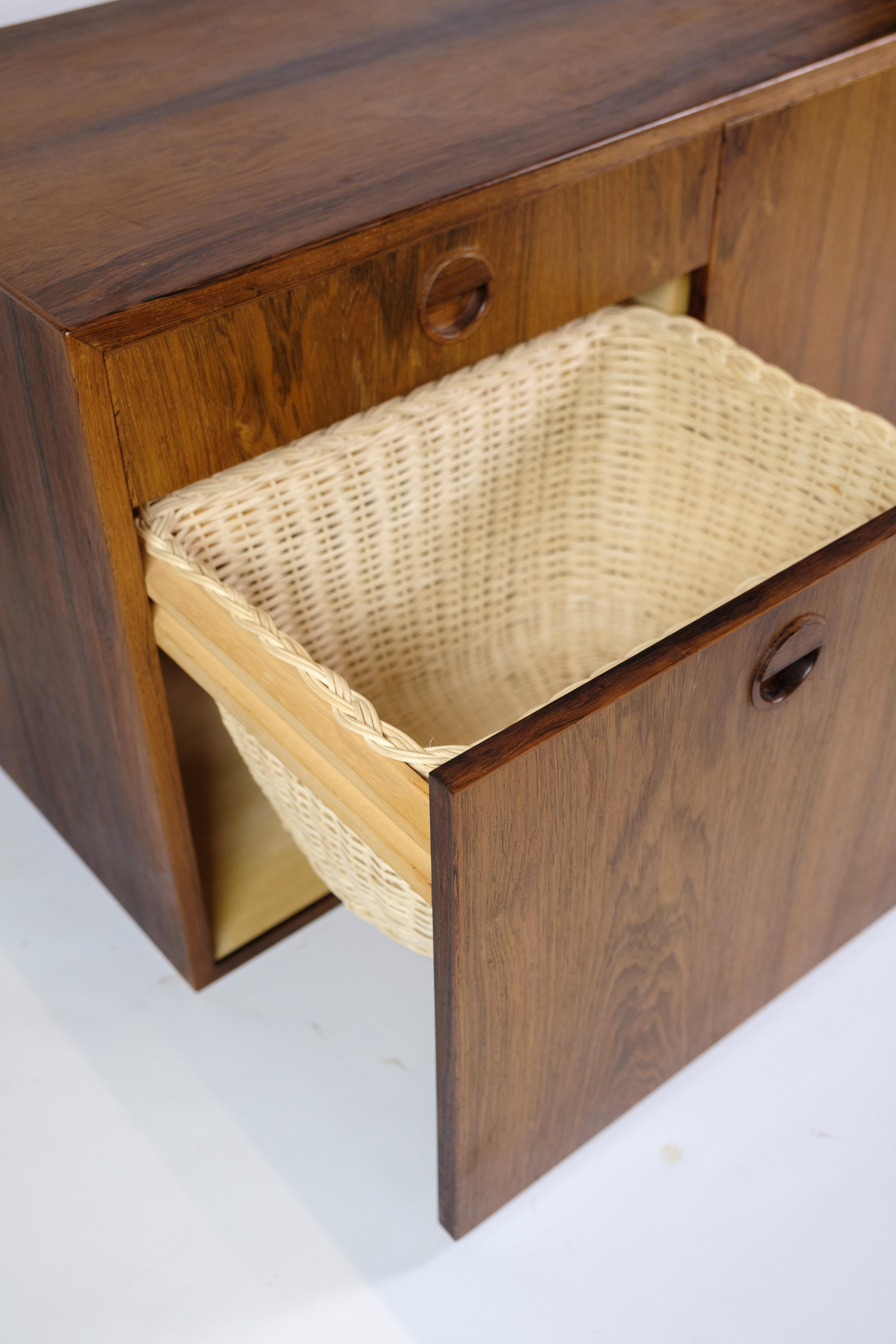 Wall-mounted Chest of Drawers/Cabinet Made In Rosewood, Danish Design From 1960s 1