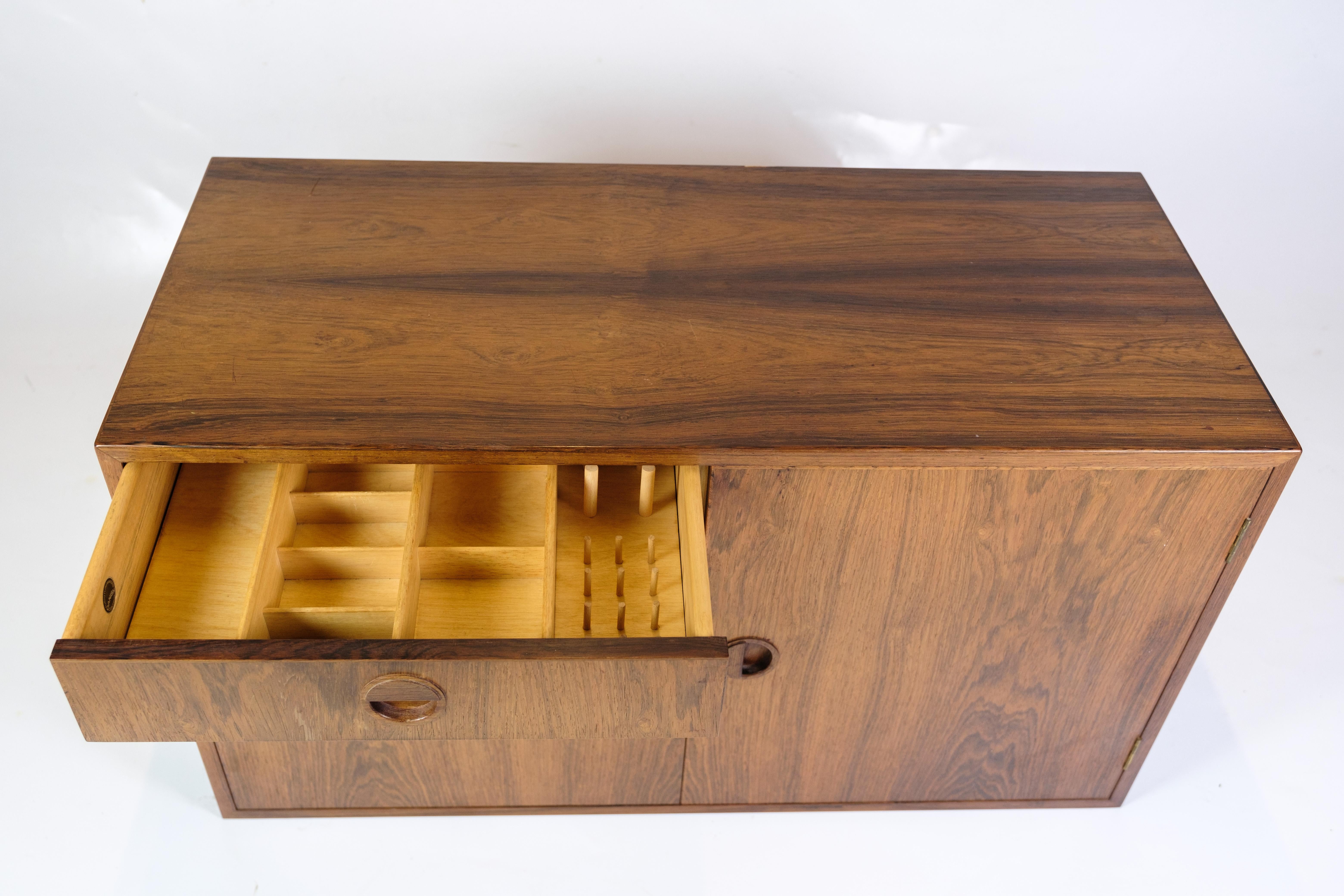 Wall-mounted Chest of Drawers/Cabinet Made In Rosewood, Danish Design From 1960s 2