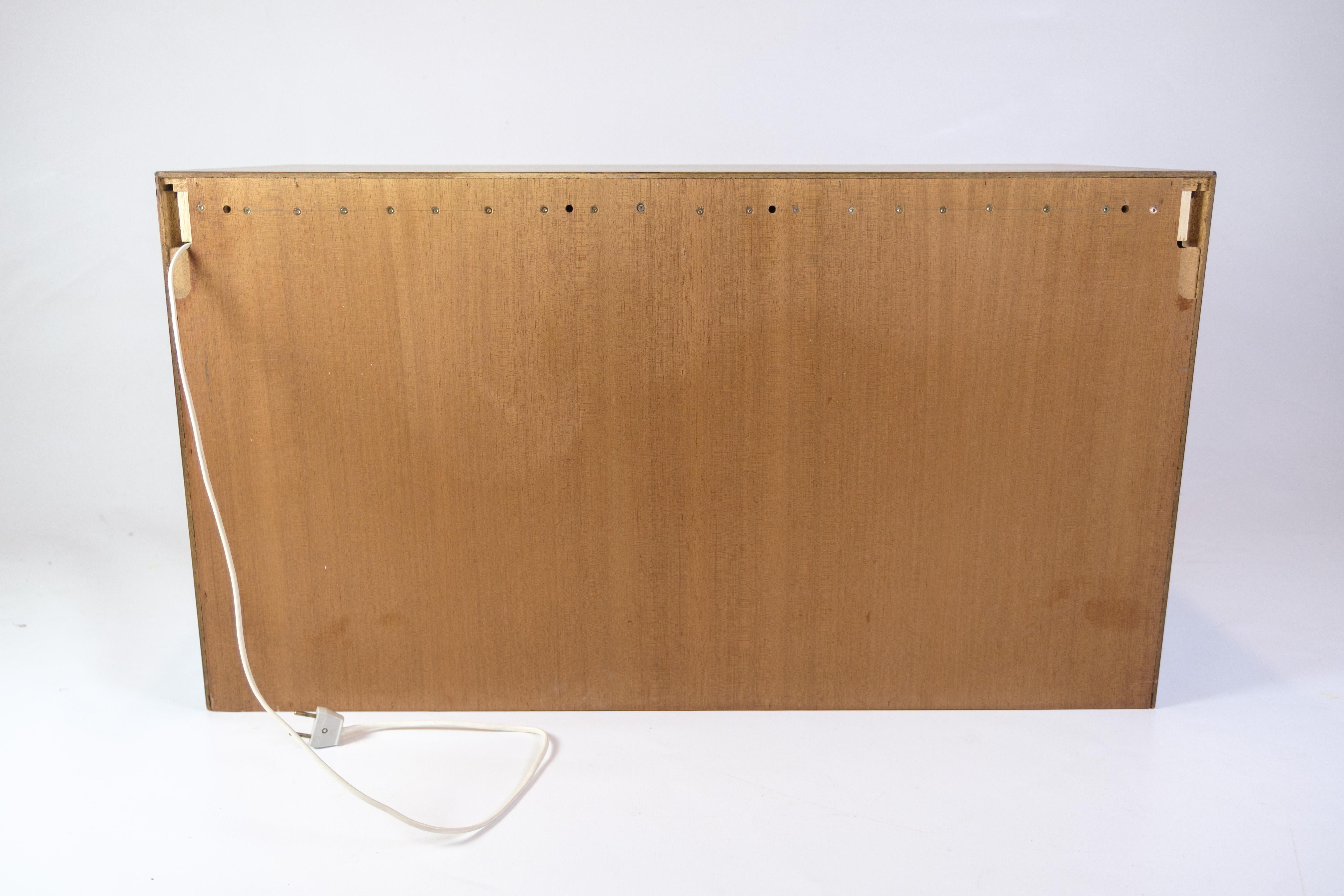Wall-mounted Chest of Drawers/Cabinet Made In Rosewood From 1960s For Sale 4