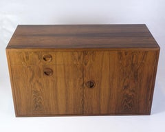 Wall-mounted Chest of Drawers/Cabinet Made In Rosewood From 1960s