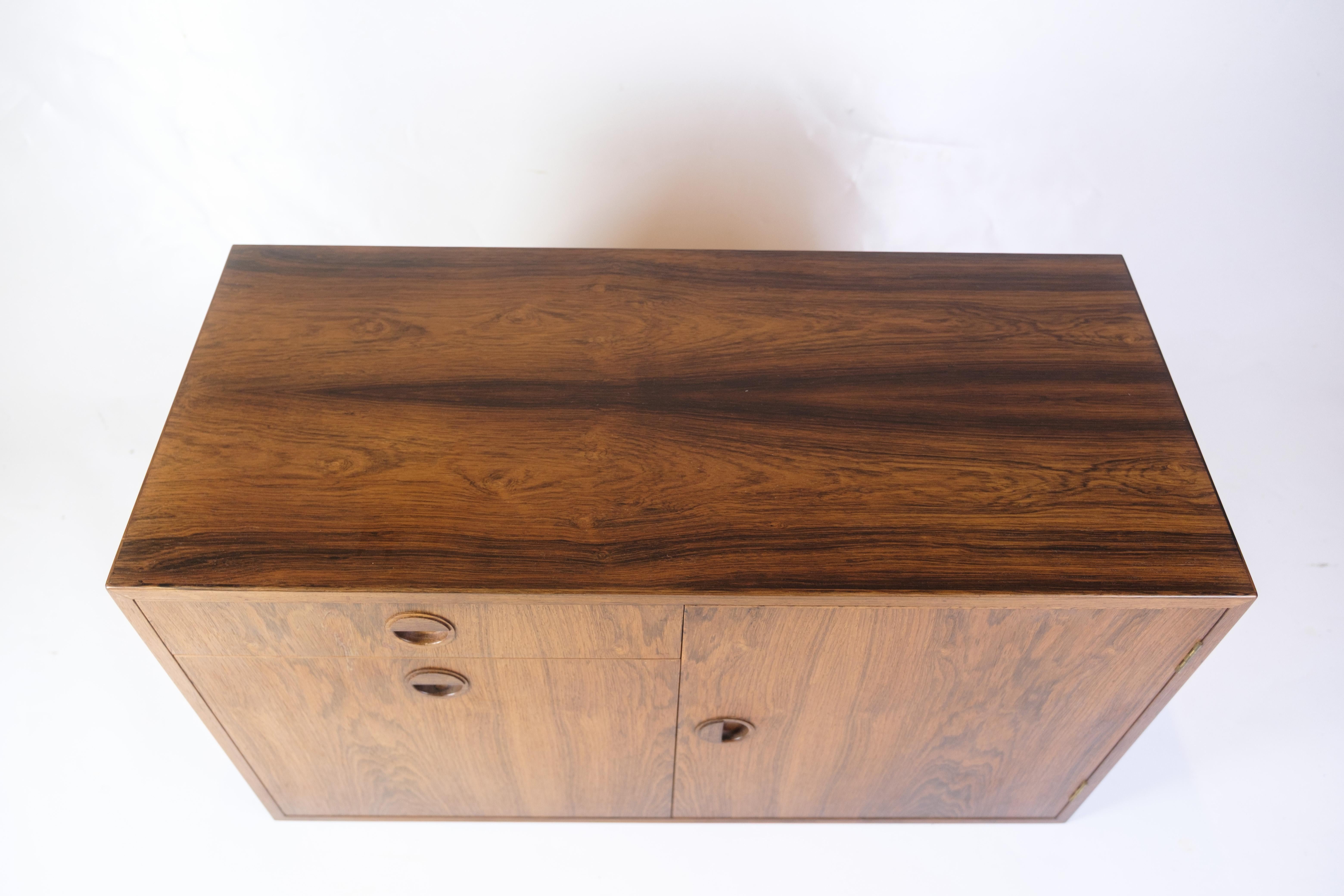 Danish Wall-mounted Chest of Drawers/Cabinet Made In Rosewood From 1960s For Sale