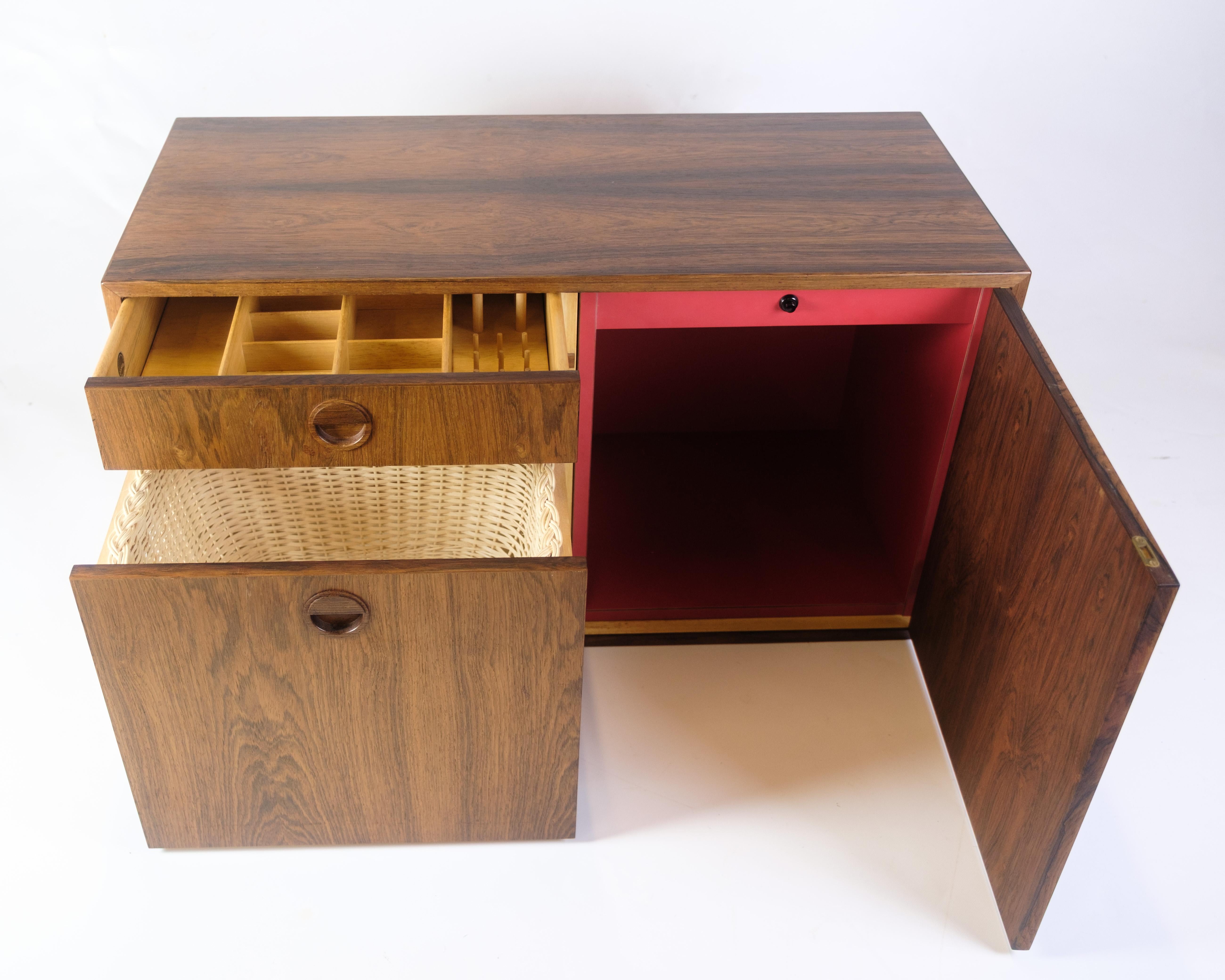Mid-20th Century Wall-mounted Chest of Drawers/Cabinet Made In Rosewood From 1960s For Sale