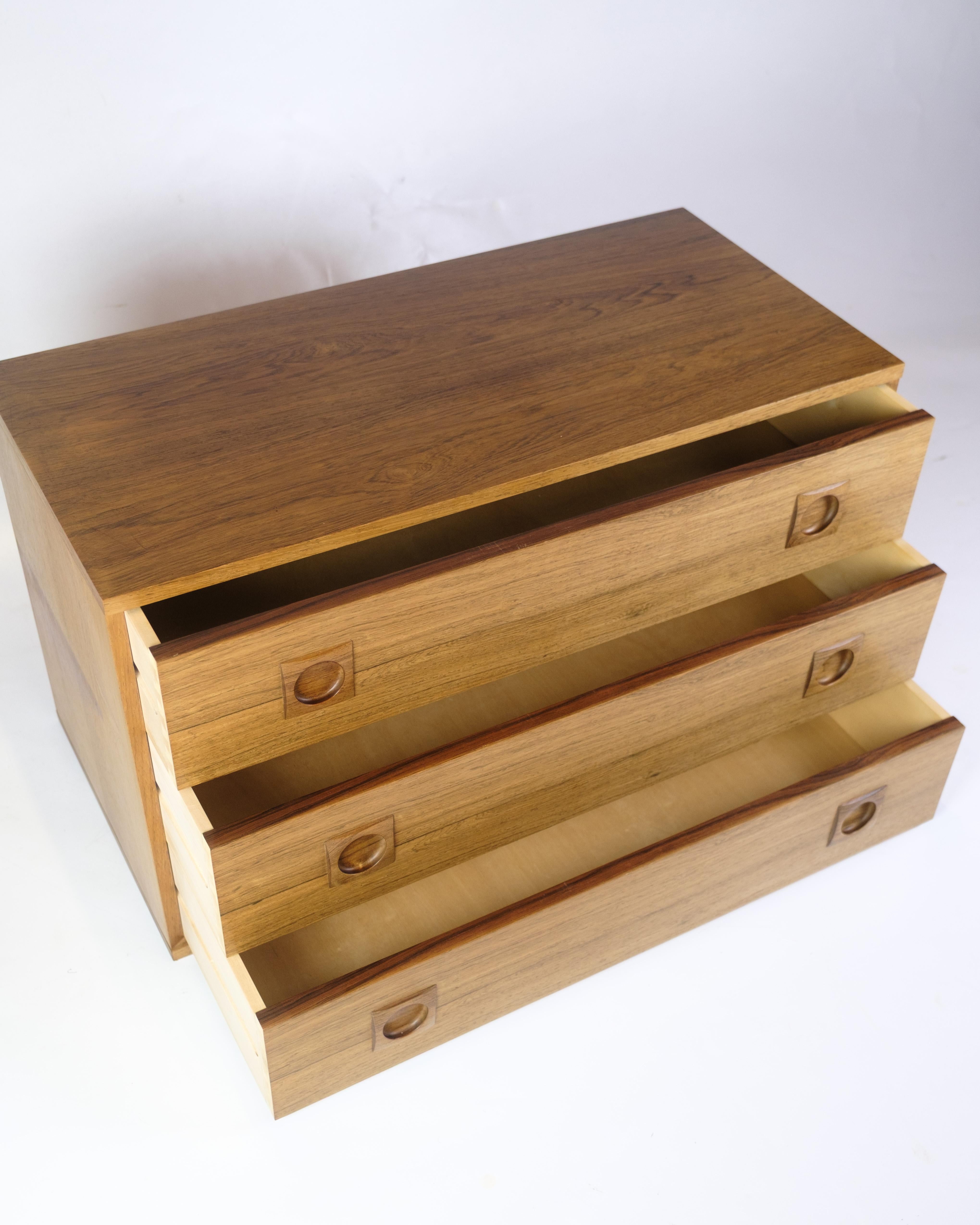 Wall-mounted Chest Of Drawers Made In Rosewood By Albert Hansen From 1960s For Sale 4