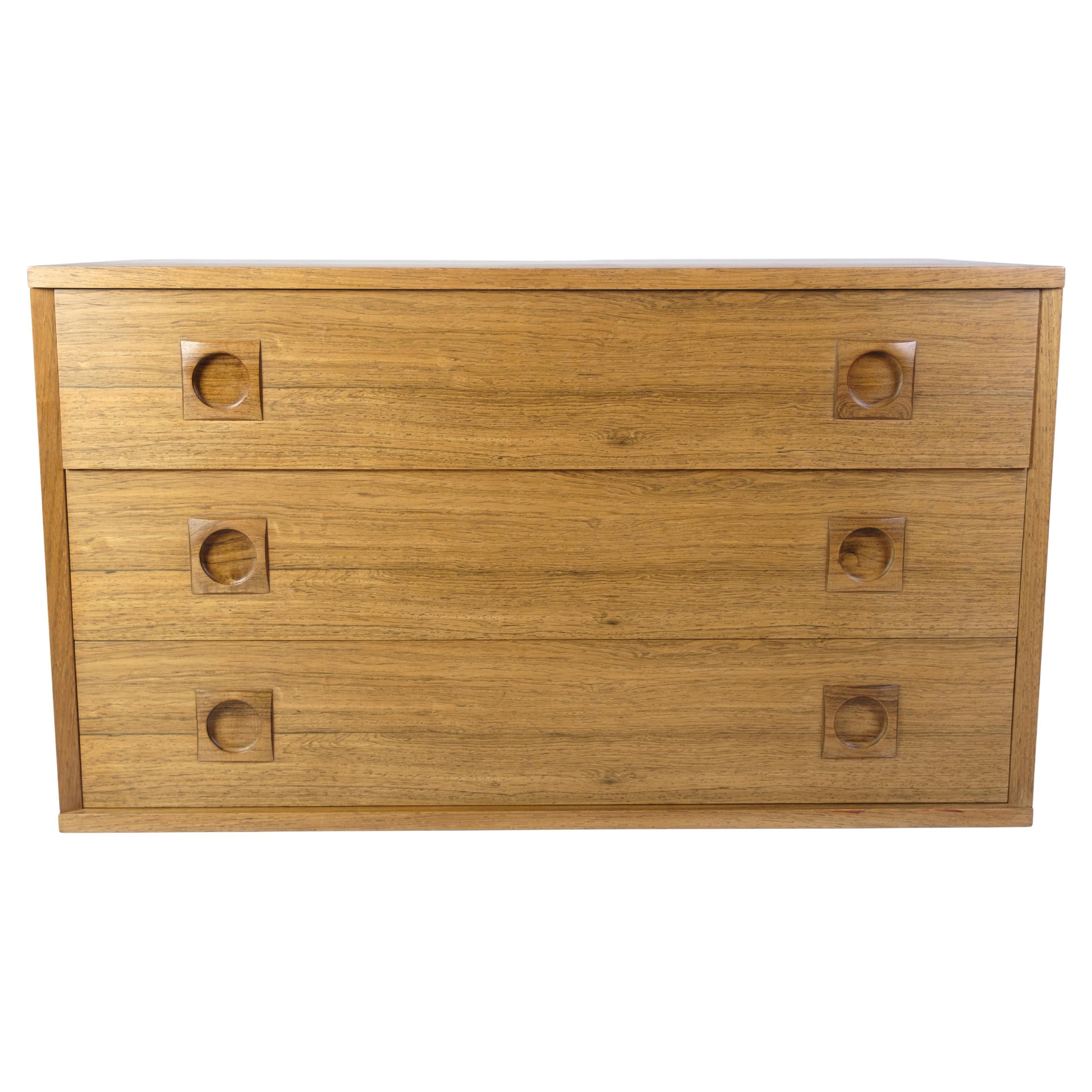 Wall-mounted Chest Of Drawers Made In Rosewood By Albert Hansen From 1960s For Sale