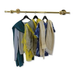 Wall Mounted Clothes Rail, Solid Brass