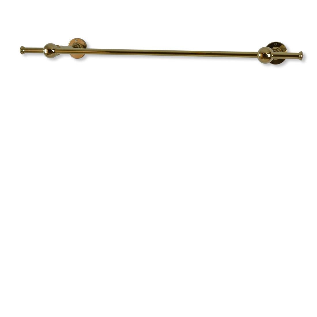 Wall Mounted Clothes Rail, Solid Brass In New Condition For Sale In London, GB