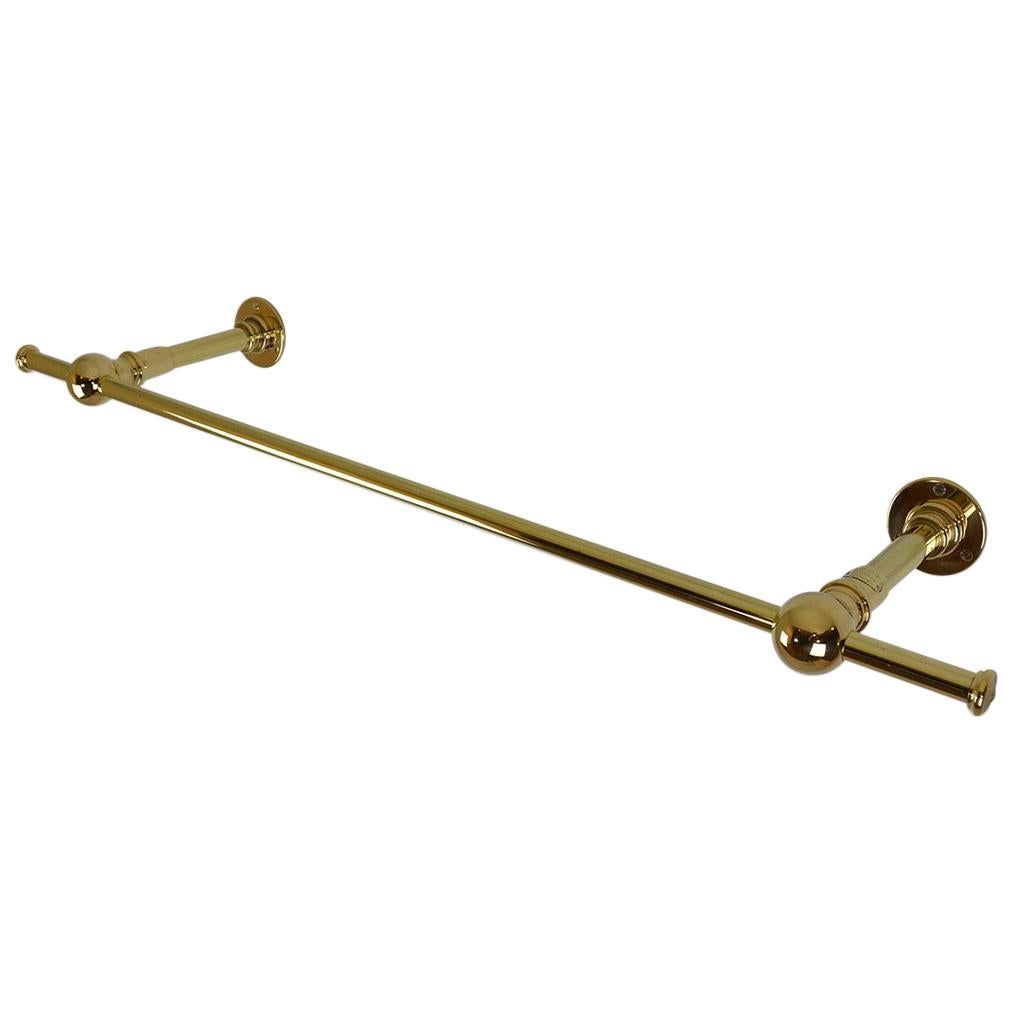 Wall Mounted Clothes Rail, Solid Brass For Sale