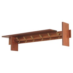 Wall-Mounted Coat Rack by Carl Auböck for Illums Bolighus, Denmark, 1950's