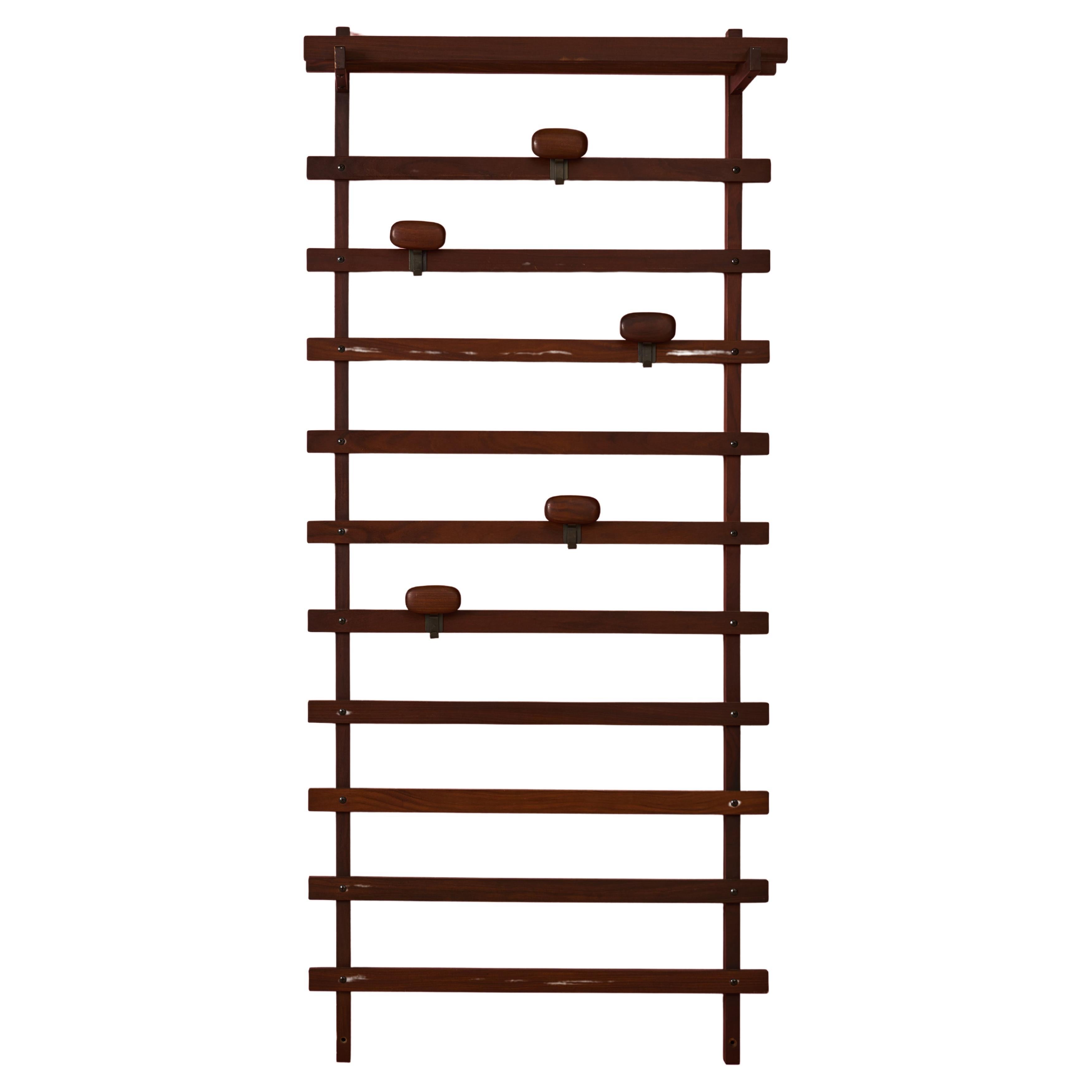 Spanish Mid Century Wrought Iron Brutalist Coat Rack For Sale at 1stDibs