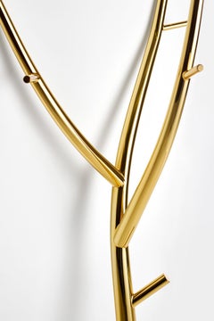 Wall-mounted coat rack / Wall hooks Opinion Ciatti Ramo design Marcantonio Gold
