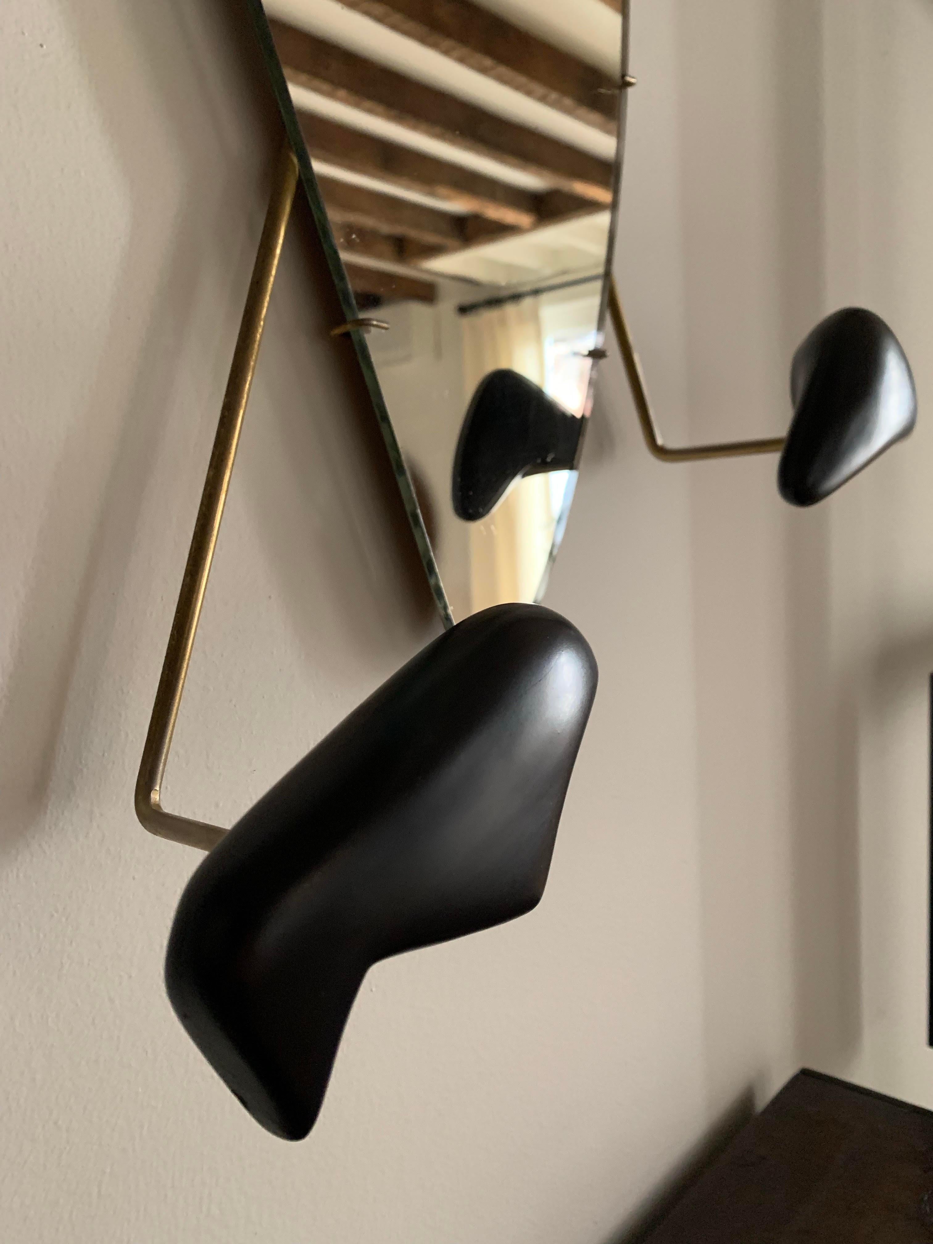 wall mounted coat rack with mirror