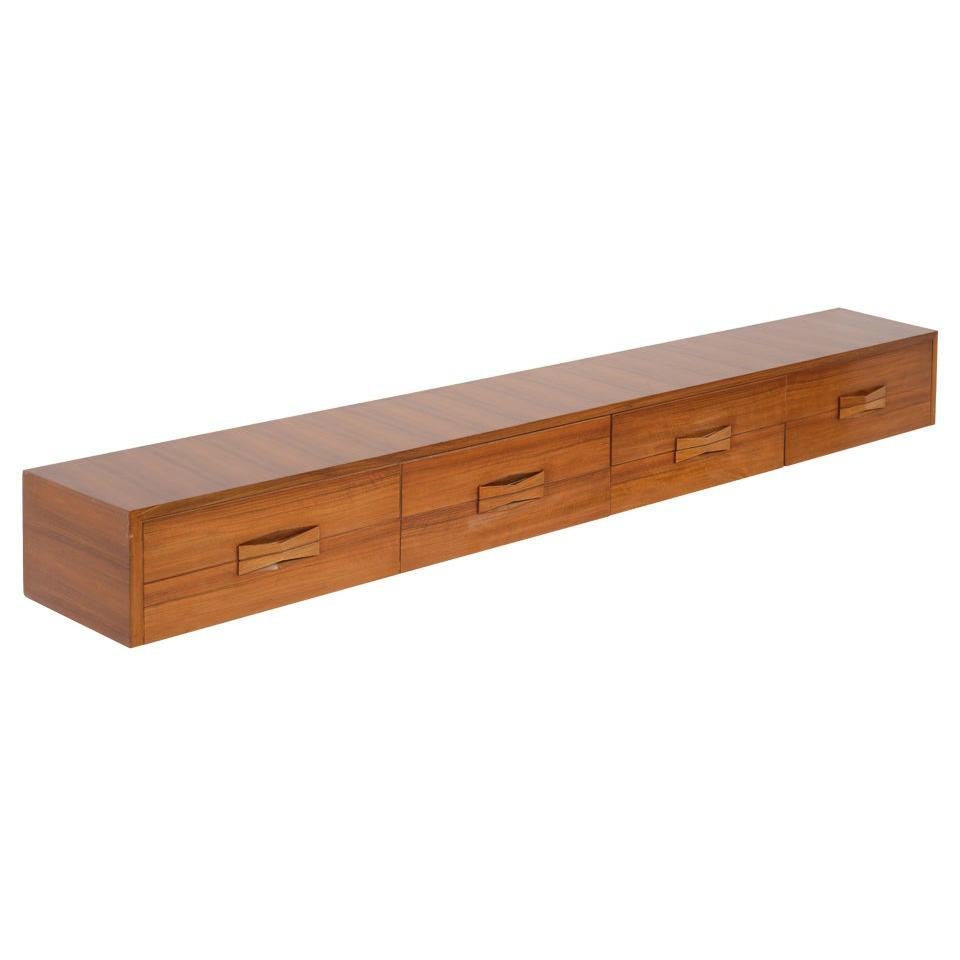 Wall Mounted Console by Dassi in Walnut, Italian Design, 1960 circa