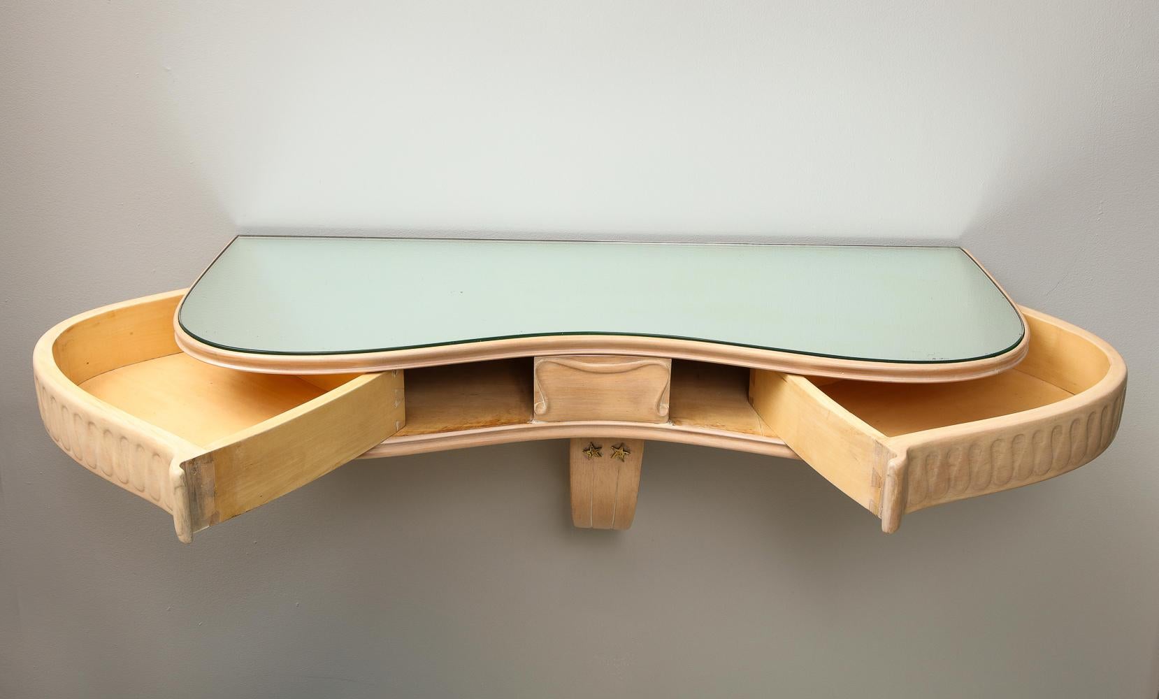 Italian Wall Mounted Console by Osvaldo Borsani for ABV For Sale