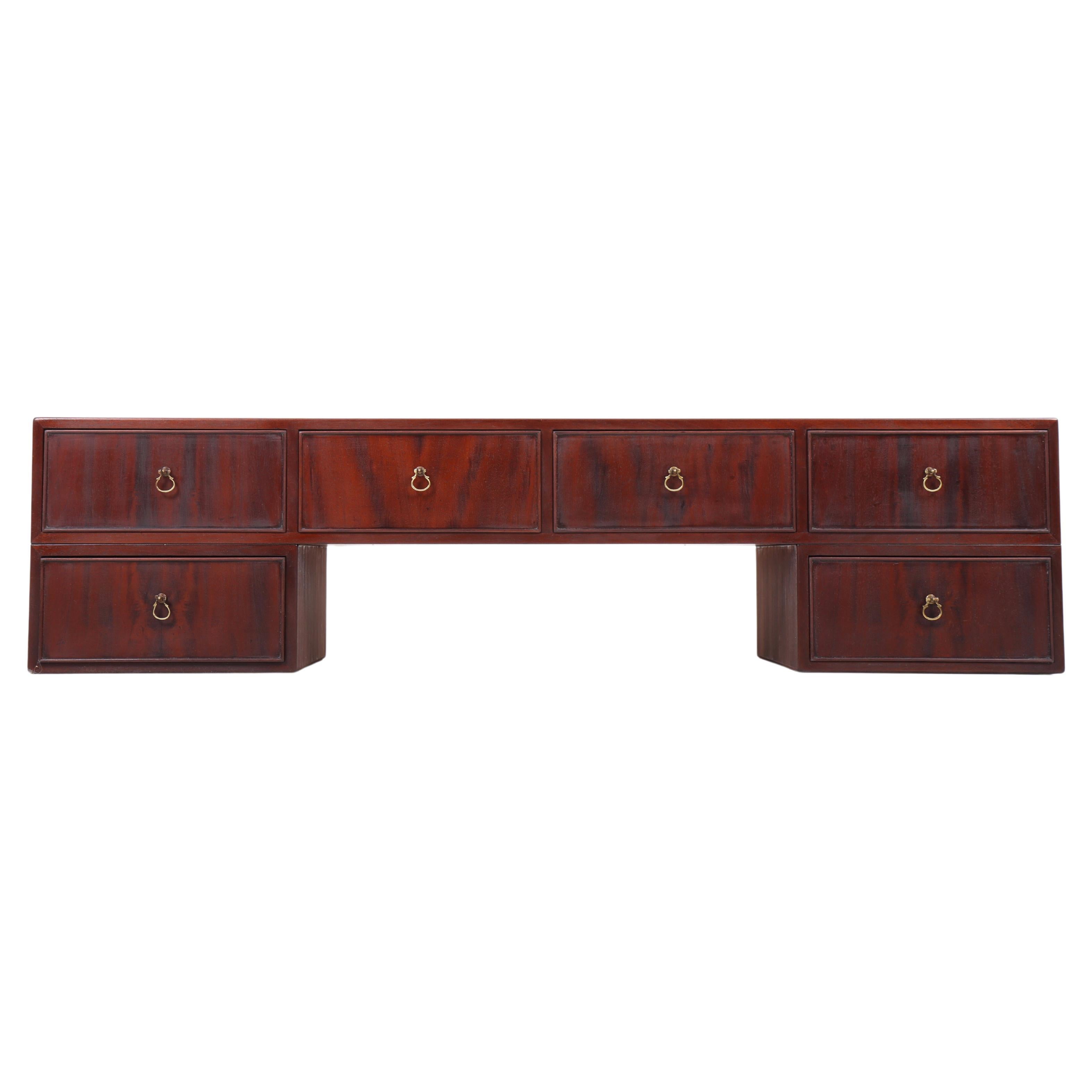 Wall Mounted Console Table in Mahogany Designed by Frits Heningsen, 1940s