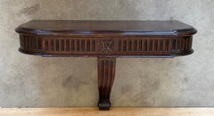 Wall-Mounted Console Table in Solid Walnut