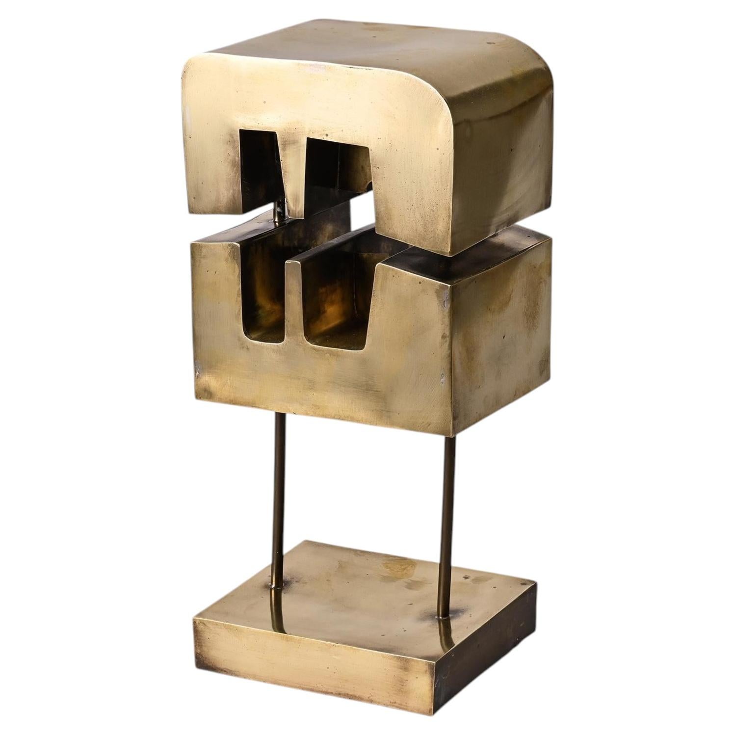 Sculpture en laiton de Lyse Oudoire, France, 1971