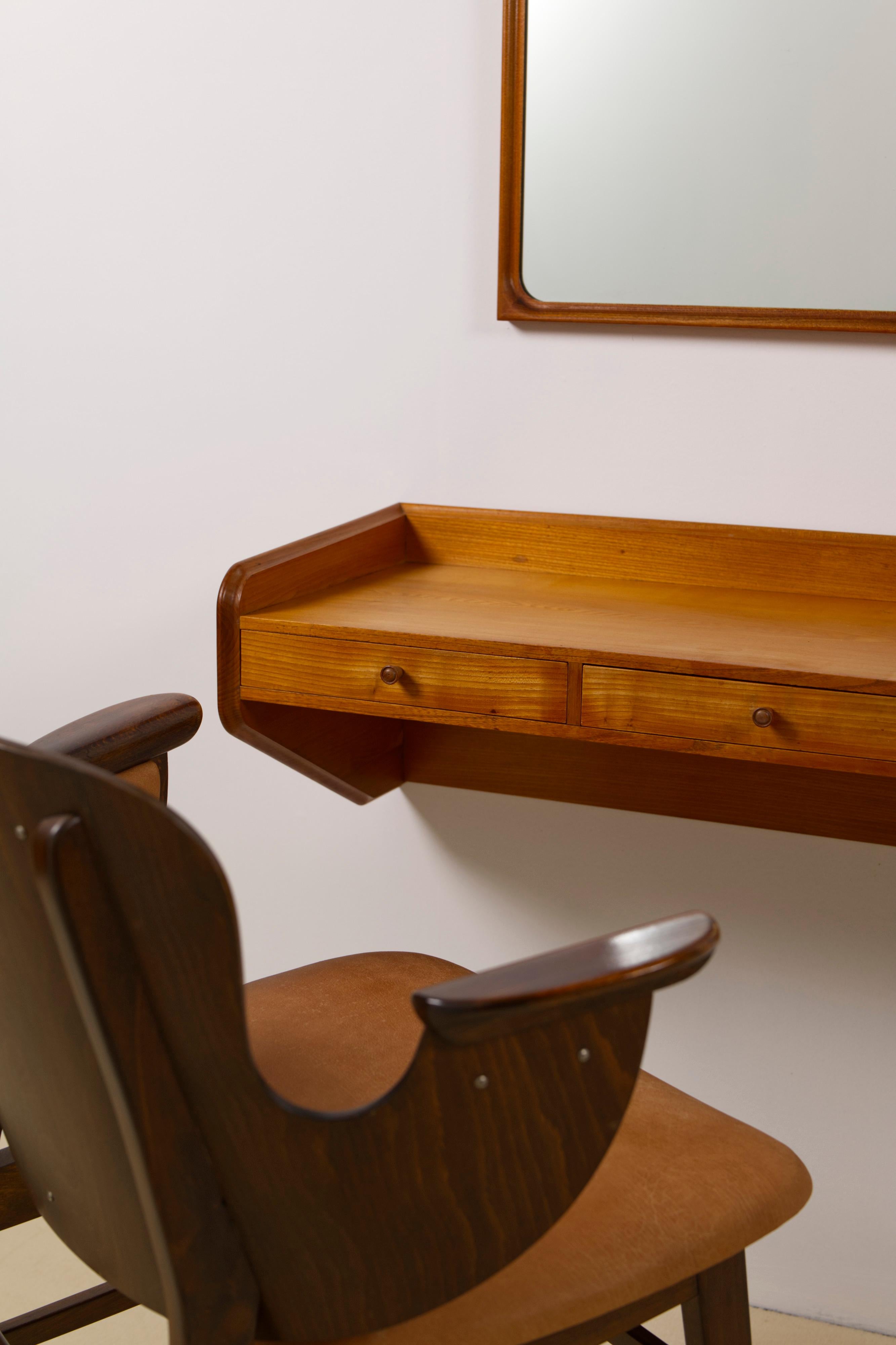 Set di scrivania / toletta e specchio a muro di Egon Bro Petersen, 1941 in vendita 7