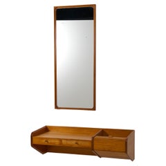 Wall mounted Desk / Dressing table and mirror set by Egon Bro Petersen, 1941