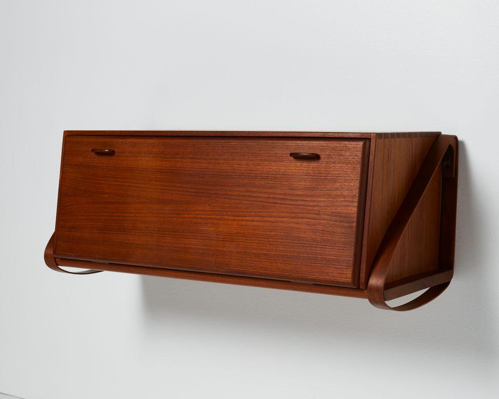 Mid-Century Modern Wall Mounted Dressing Cabinet, Designed by Kristian S. Vedel for I. Christiansen