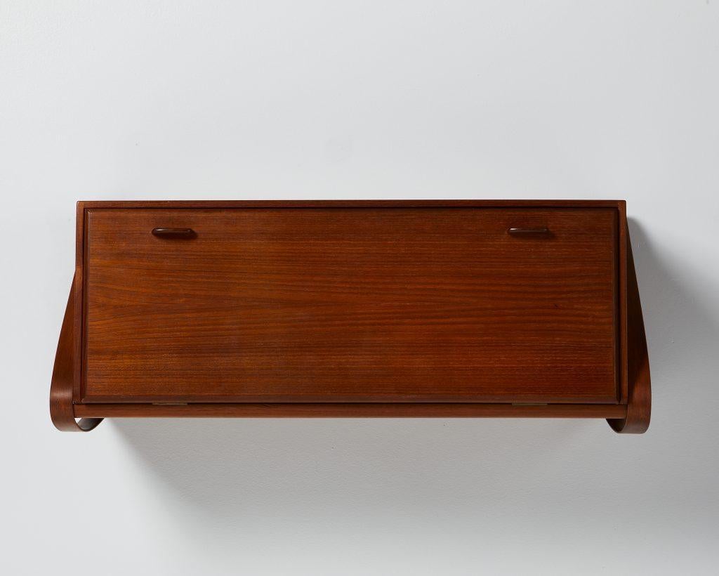 Danish Wall Mounted Dressing Cabinet, Designed by Kristian S. Vedel for I. Christiansen