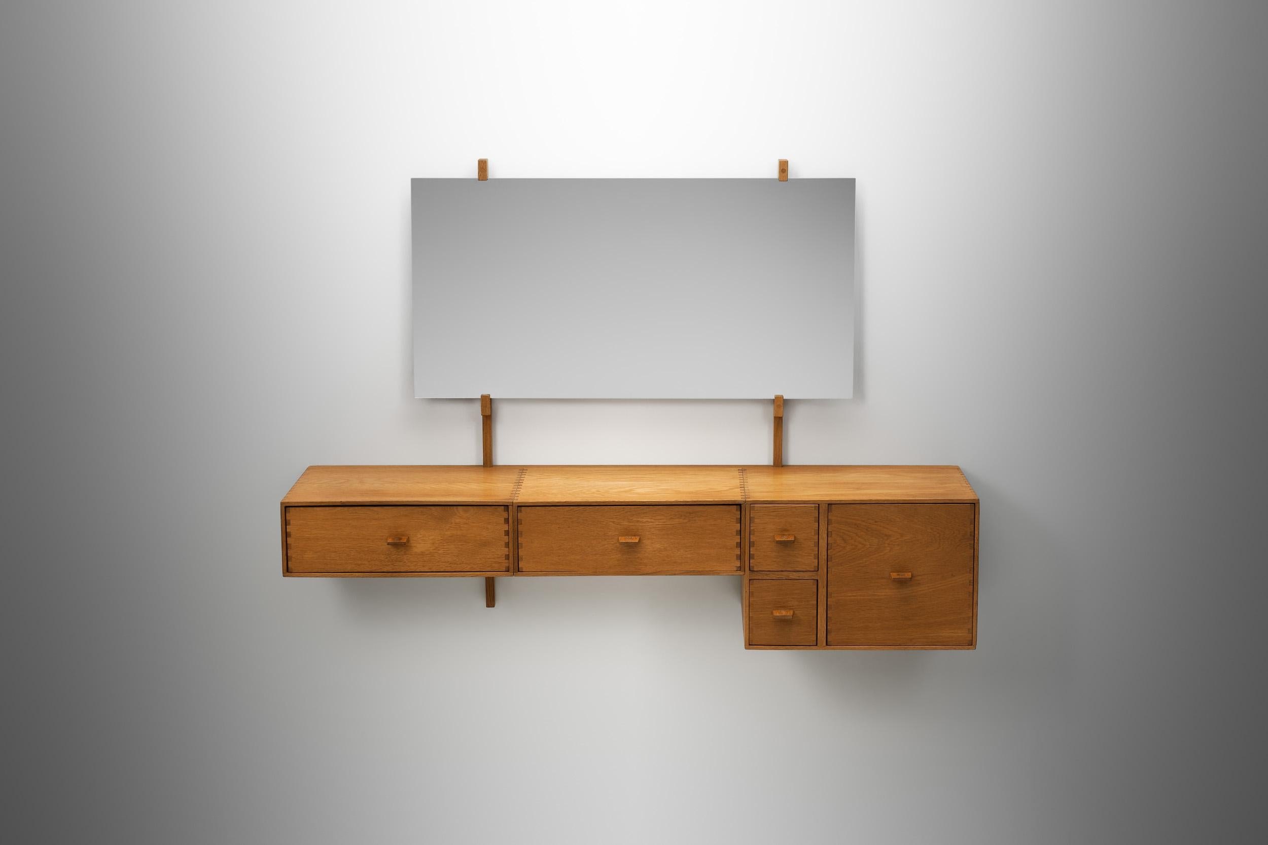 Swedish Wall-Mounted Dressing Table by Uno and Östen Kristiansson, Sweden 1960s For Sale
