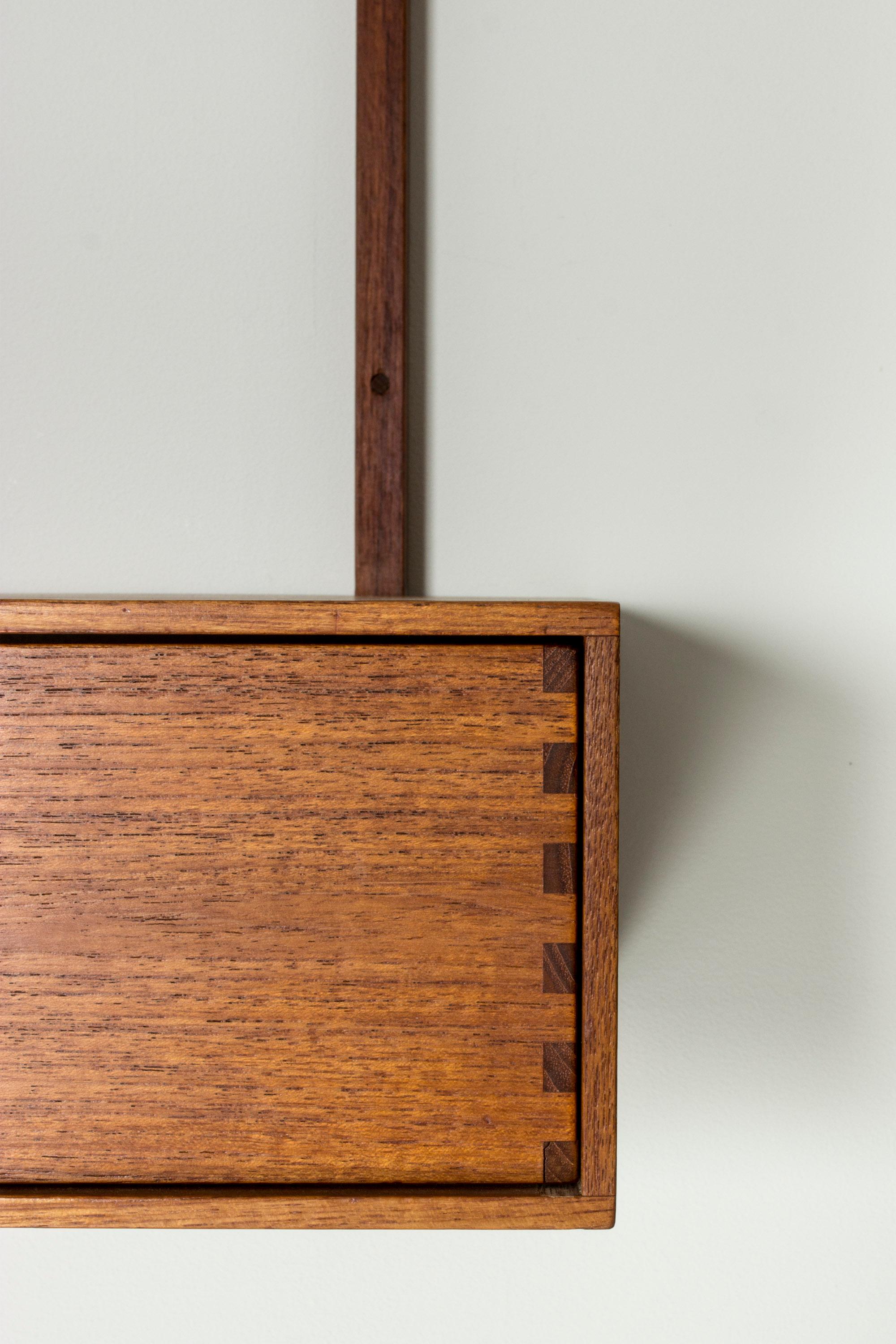 Mid-20th Century Wall Mounted Dressing Table from Uno and Östen Kristiansson for Luxus, Sweden