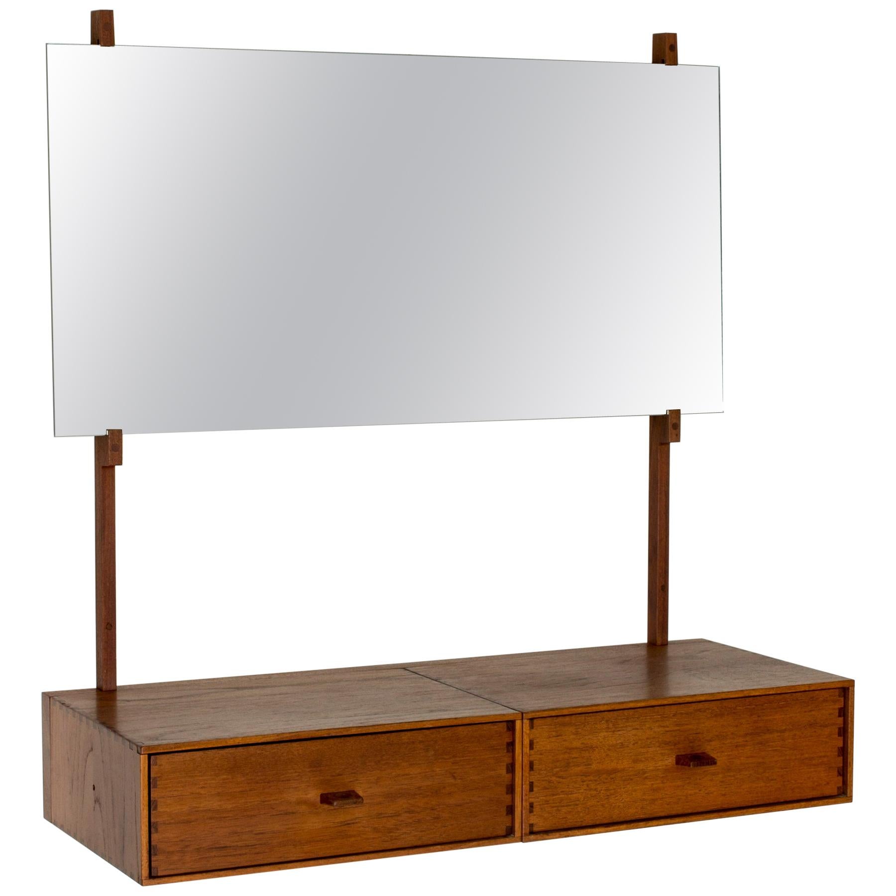 Wall Mounted Dressing Table from Uno and Östen Kristiansson for Luxus, Sweden