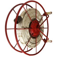 Antique Wall-Mounted Fire Hose Reel