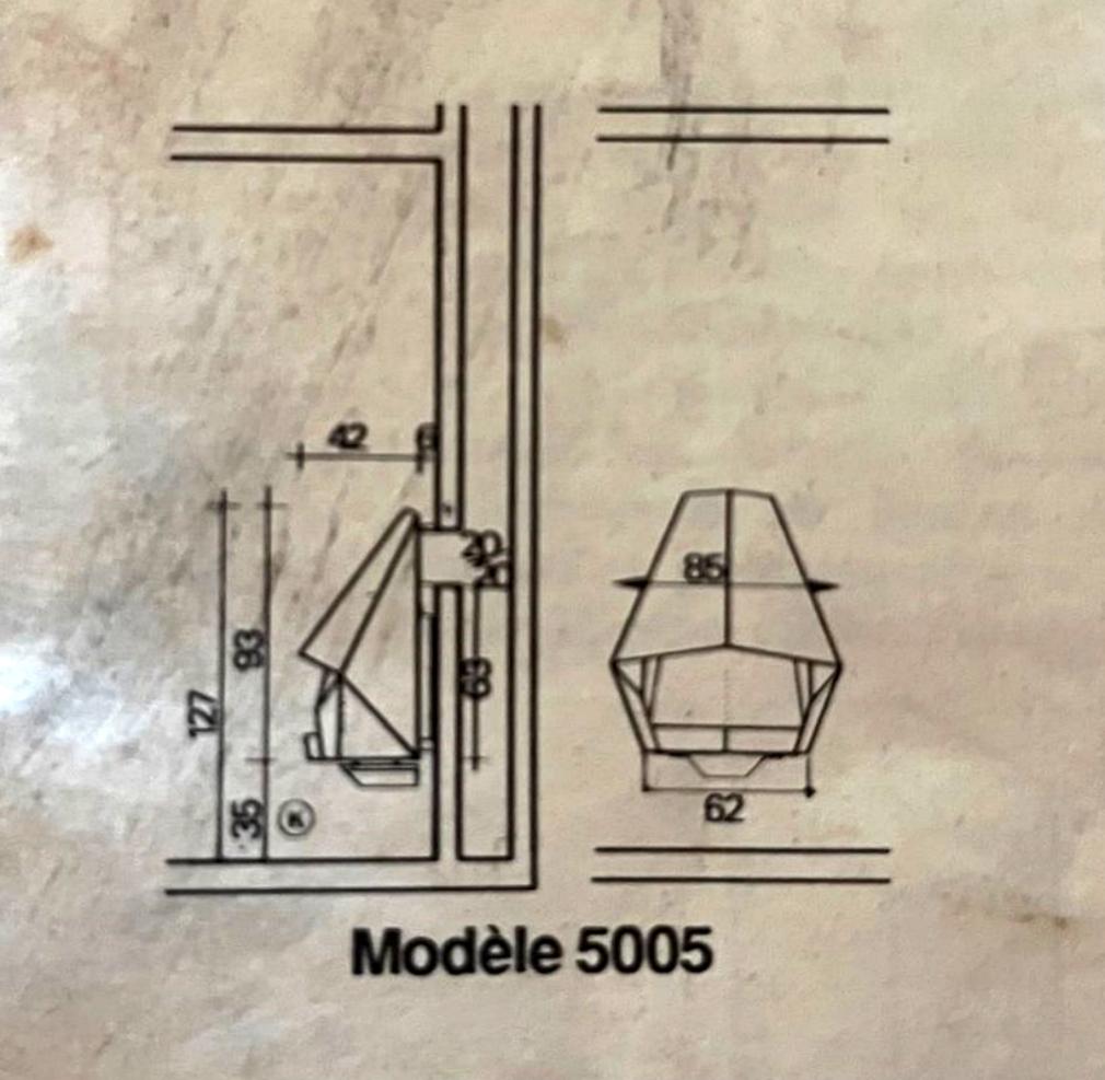 Wall-Mounted Fireplace by Don Bar, 1970s - Mod 5005 For Sale 5