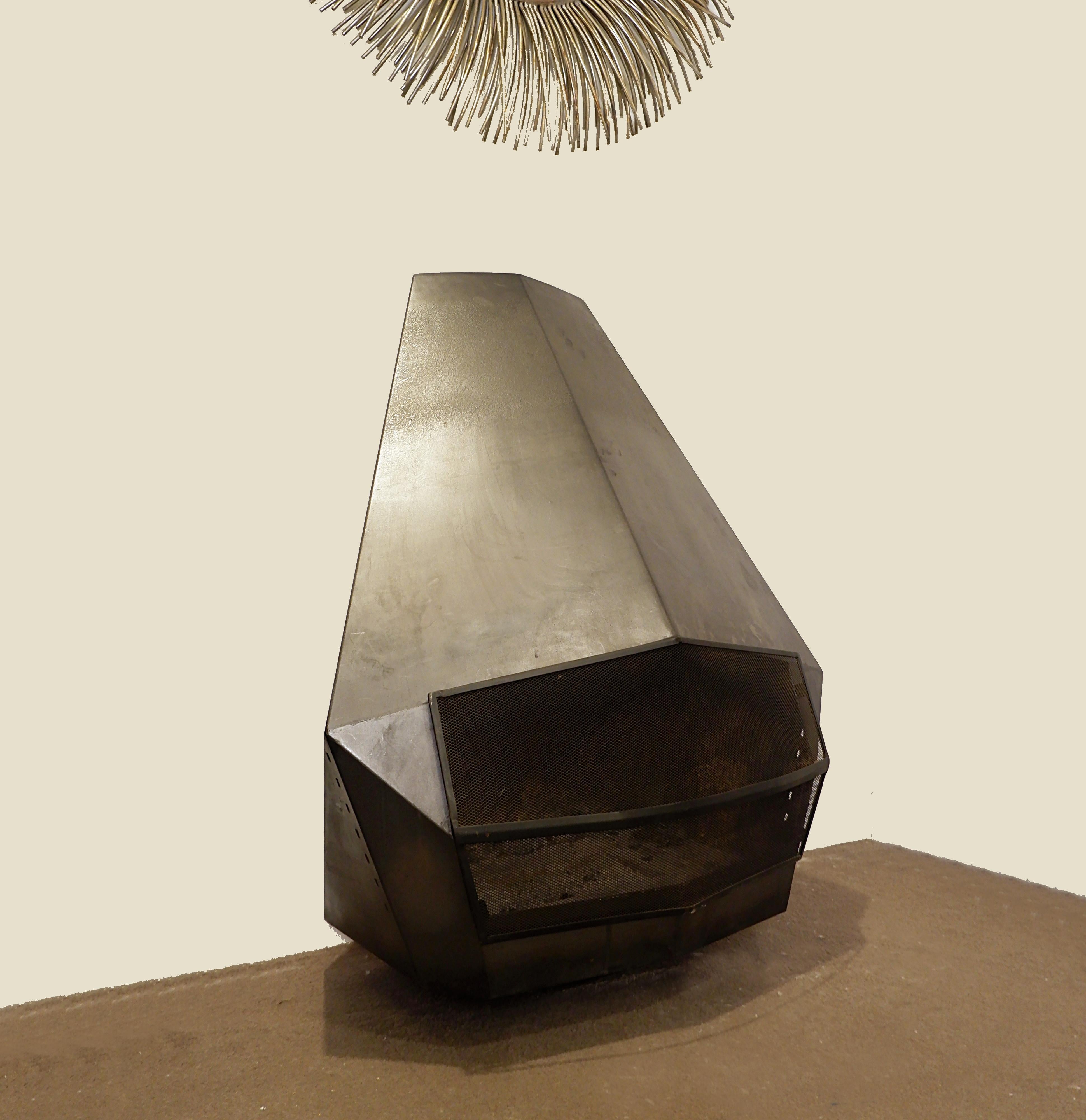 Mid-Century Modern Wall-Mounted Fireplace by Don Bar, 1970s - Mod 5005 For Sale