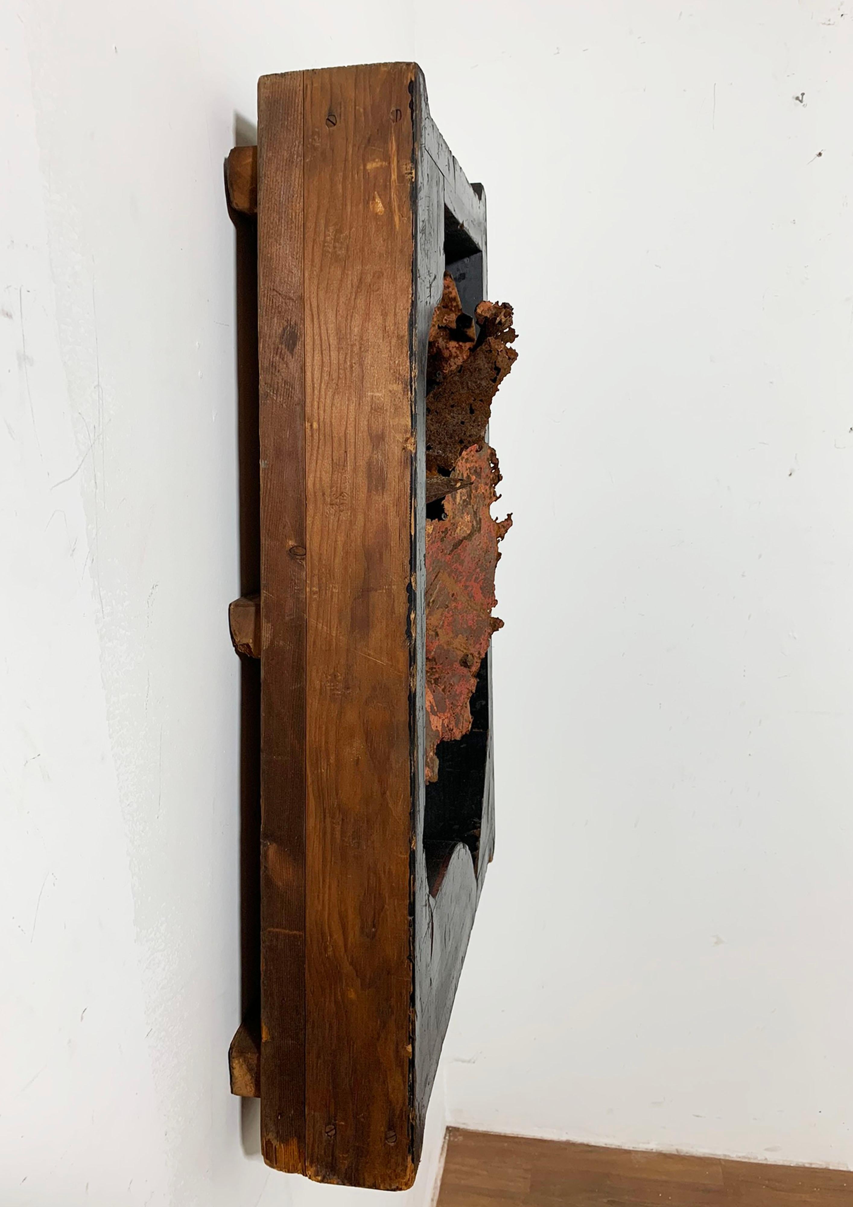 Late 20th Century Wall Mounted Found Objects Sculpture by Mayer Spivack Dated 1975 For Sale