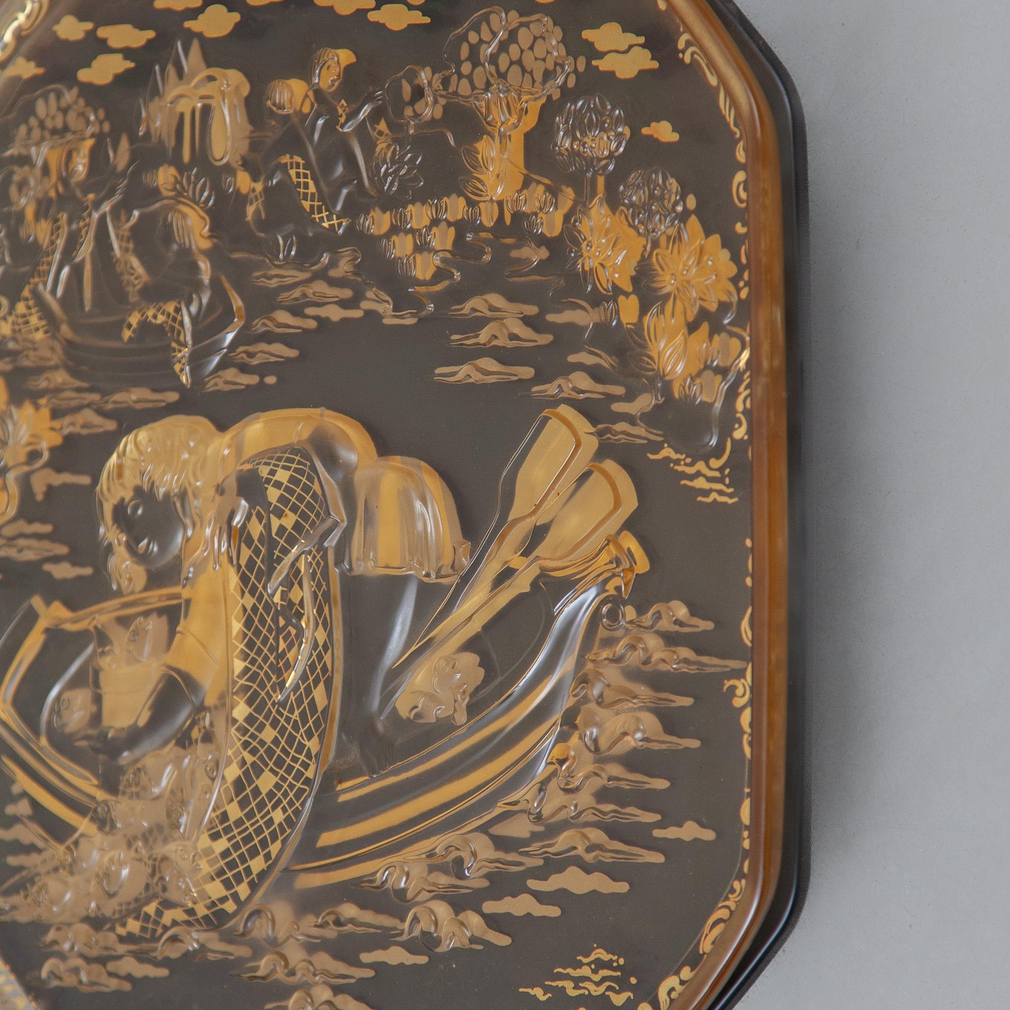 Parábola de cristal montada en la pared diseñada por Bjorn Wiinblad para Rosenthal Danés en venta