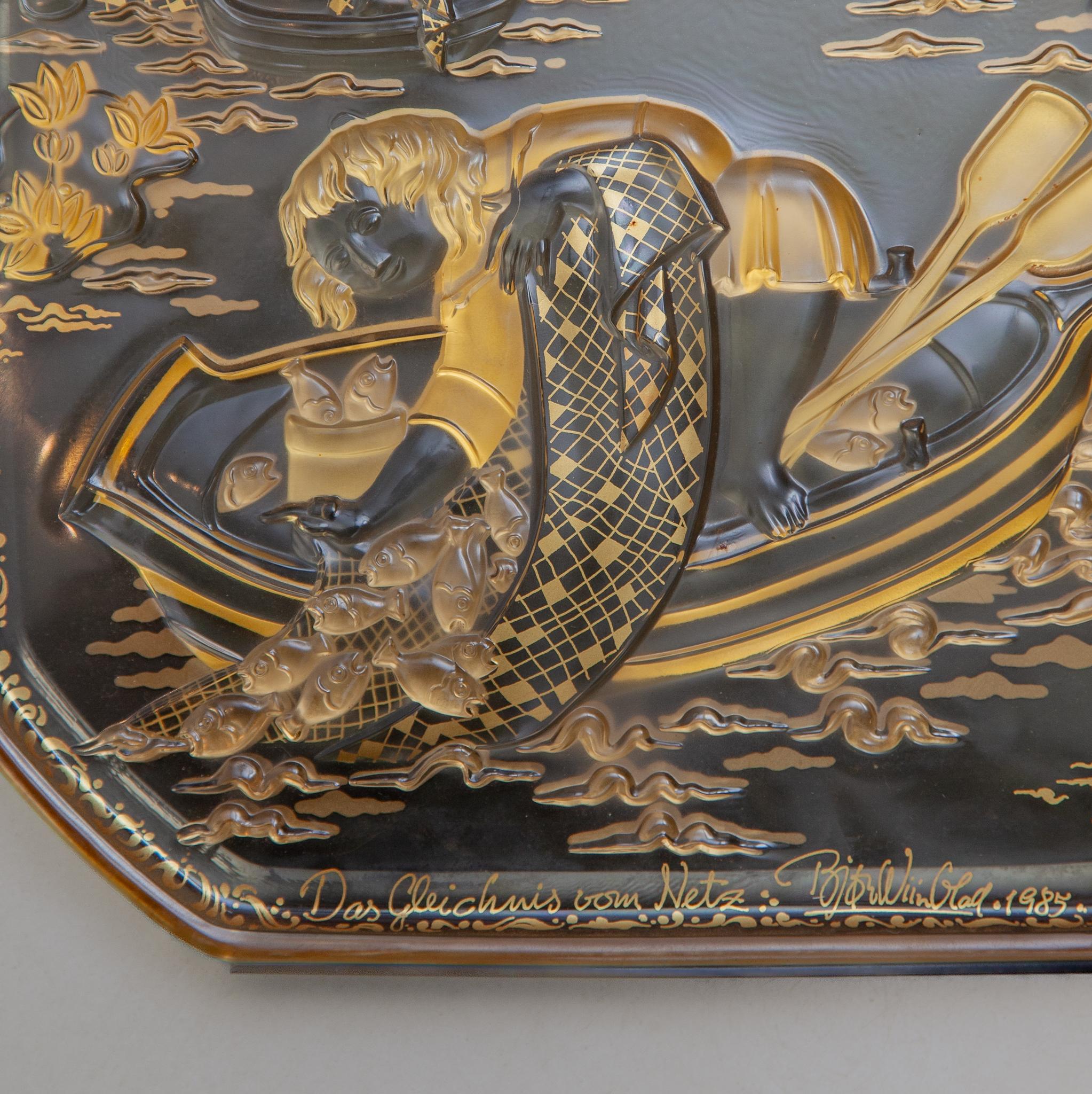 Parábola de cristal montada en la pared diseñada por Bjorn Wiinblad para Rosenthal en venta 1
