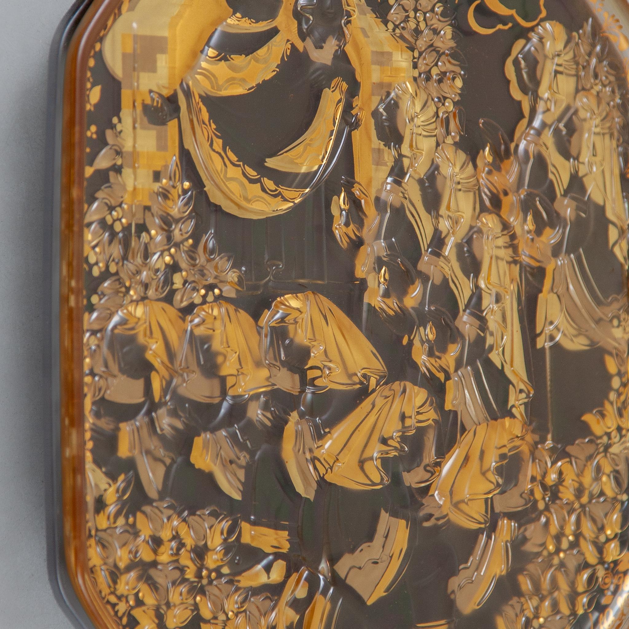 Escultura mural de vidrio diseñada por Bjorn Wiinblad para Rosenthal en Bueno estado para la venta en Antwerp, BE