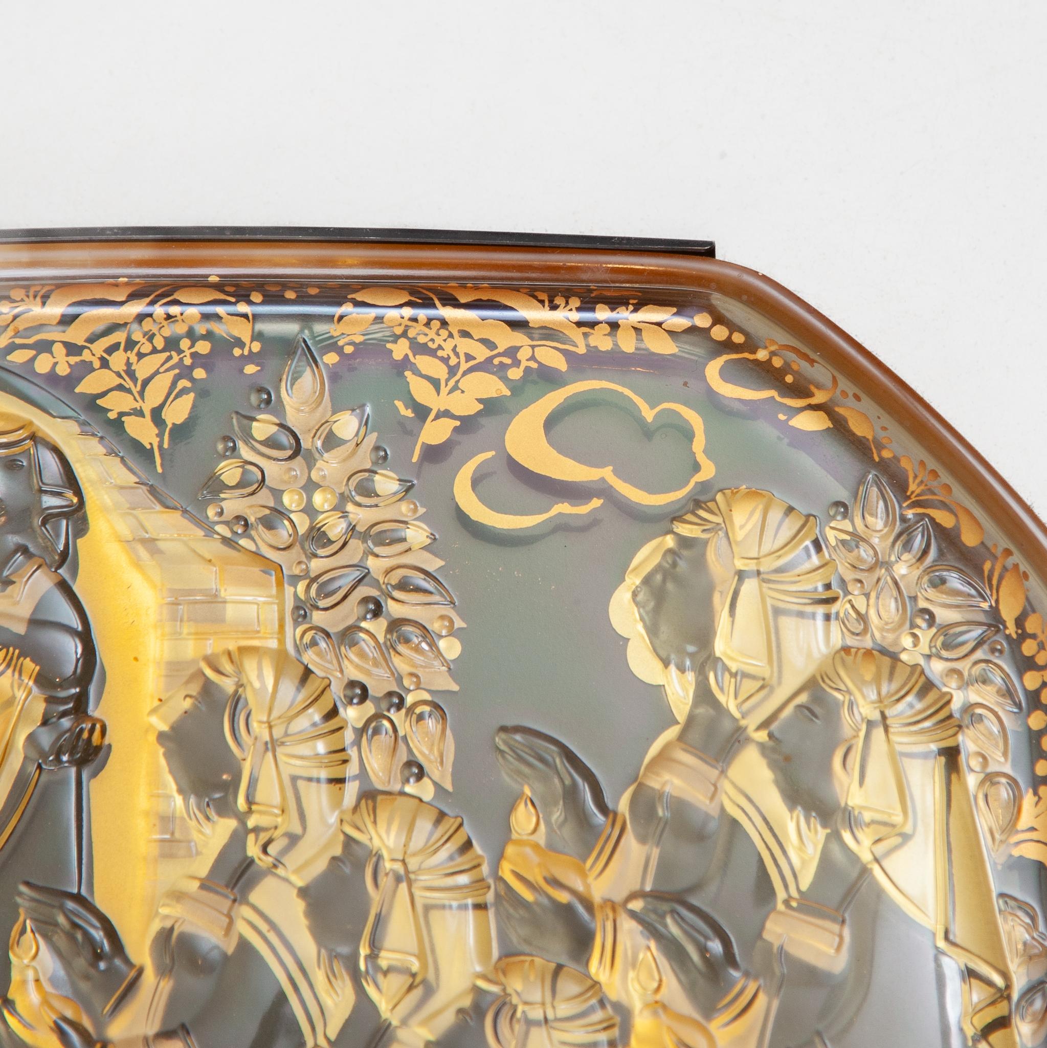 Escultura mural de vidrio diseñada por Bjorn Wiinblad para Rosenthal Vidrio artístico en venta