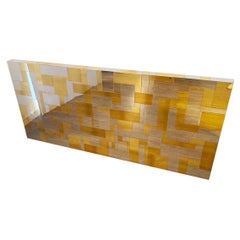 Used Wall Mounted Headboard in Chrome and Brass by Paul Evans