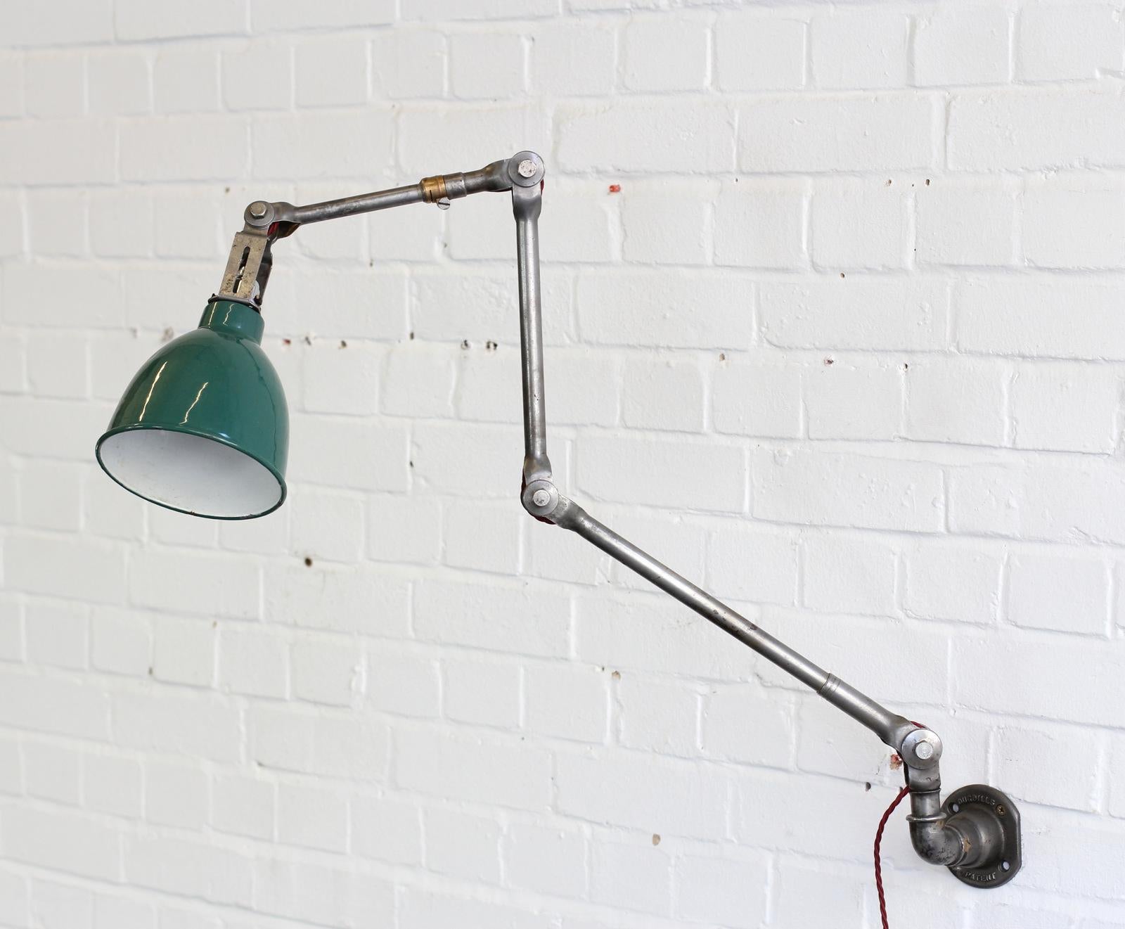 Wall-Mounted Industrial Lamp by Dugdills, circa 1940s 2