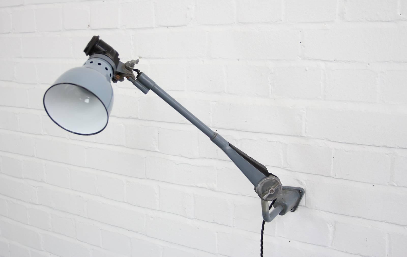 Wall Mounted Industrial Lamp by Ernst Radermacher, circa 1930s 2