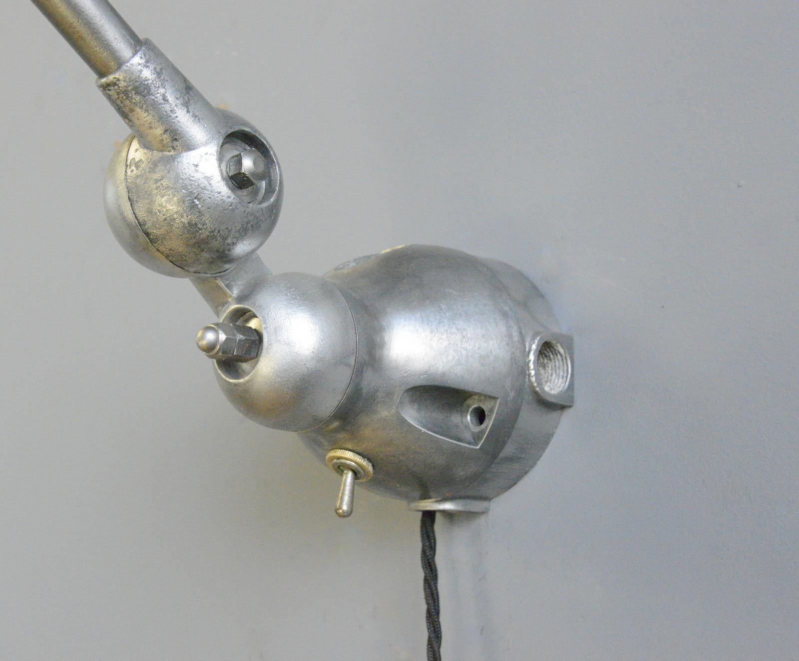 French Wall Mounted Industrial Lamp by Jielde, circa 1950s